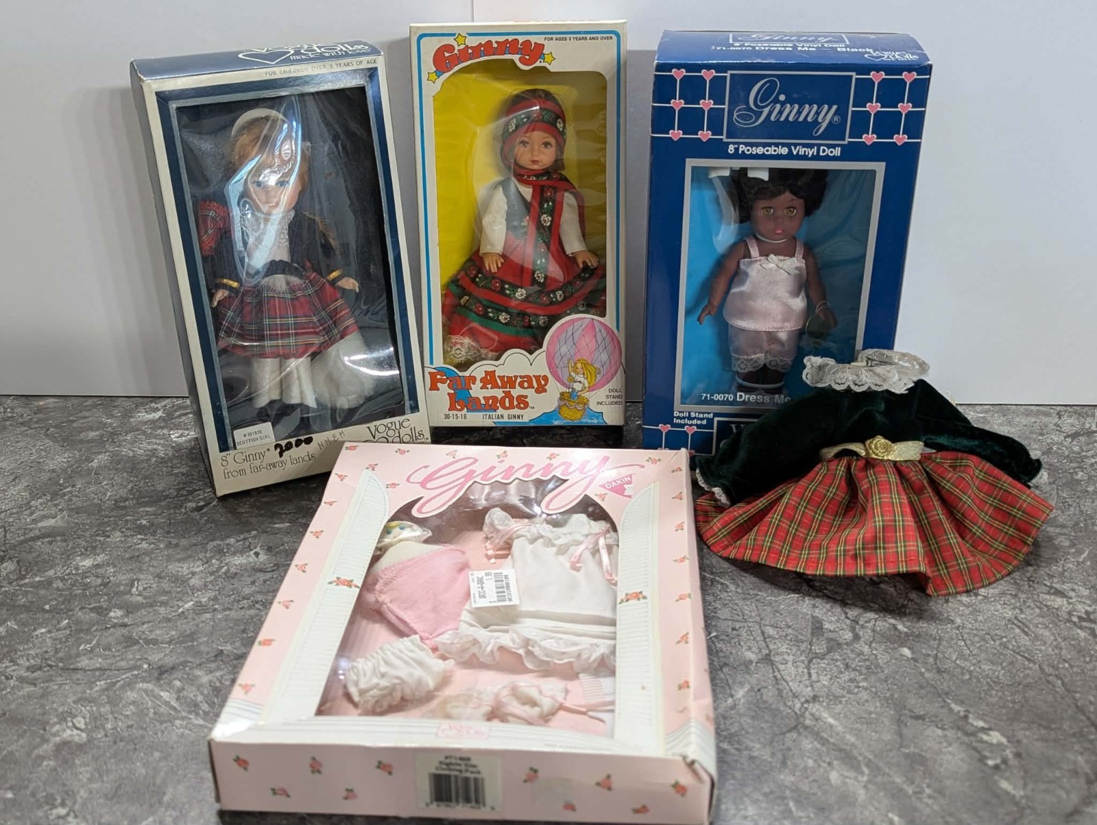 Vintage Vogue Ginny Doll Lot Set Of 3 + outfit In Original Boxes Unopened NEW