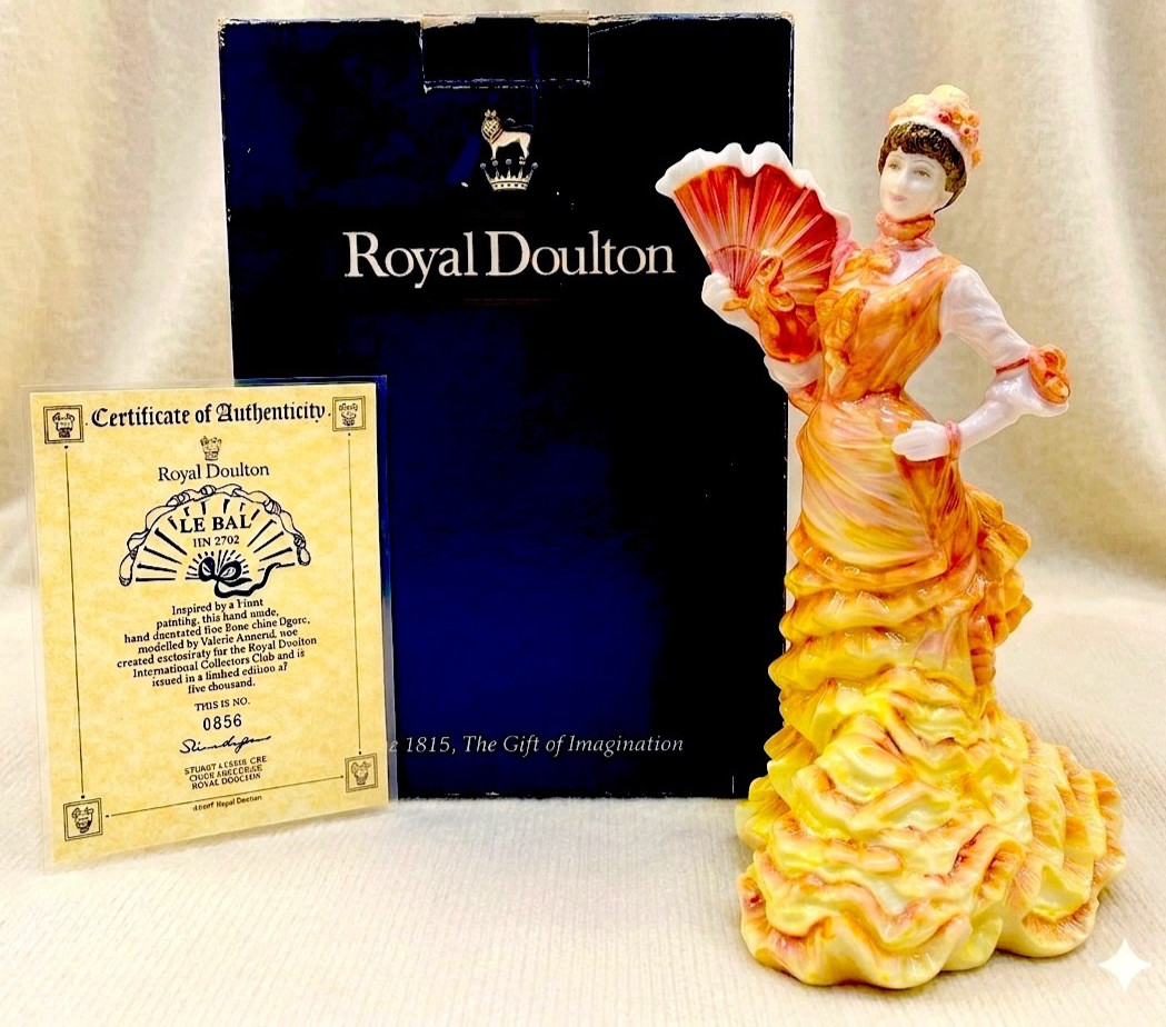 Royal Doulton LE BAL Figurine HN 3702 Limited Edition #856 of 5000 8.5 Royal Doulton LE BAL Figurine HN 3702 Limited Edition #856 of 5000 8.5