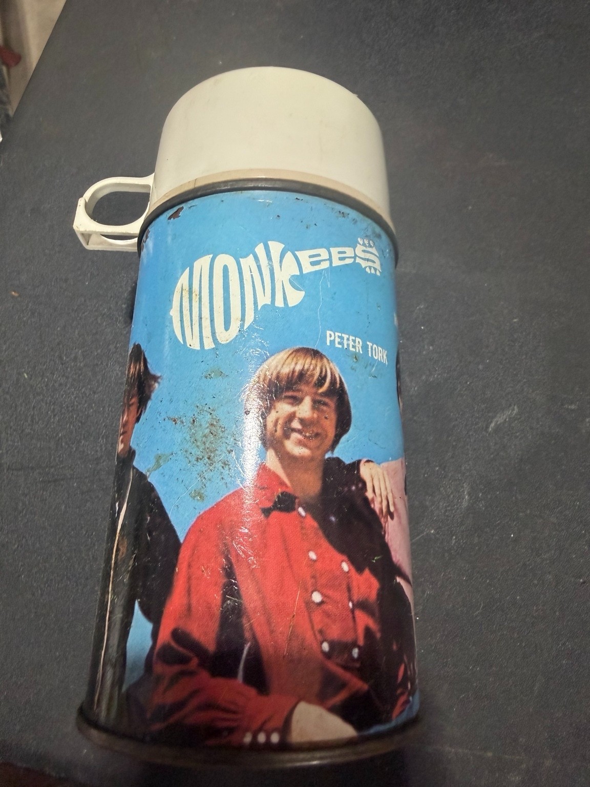 Vintage 1967 The Monkees Thermos King Seeley Peter Tork Davy Jones Nesmith Dolen