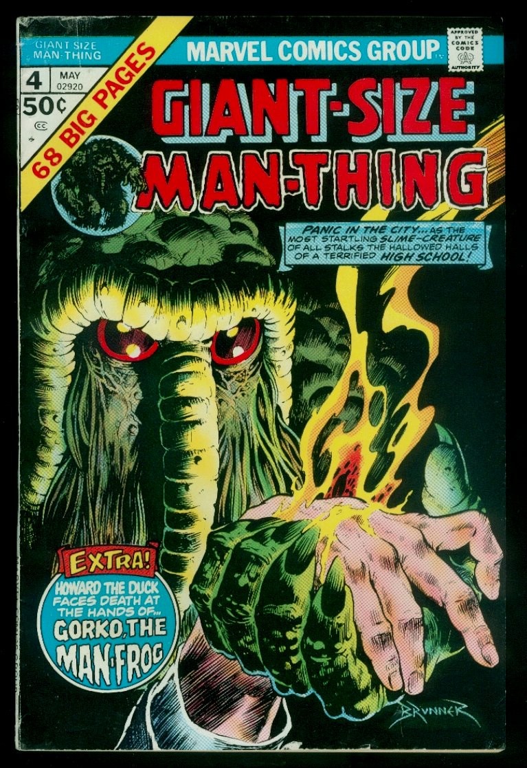 Marvel Comics GIANT-SIZE MAN-THING #4 1st Solo Howard The Duck Story VG/FN 5.0