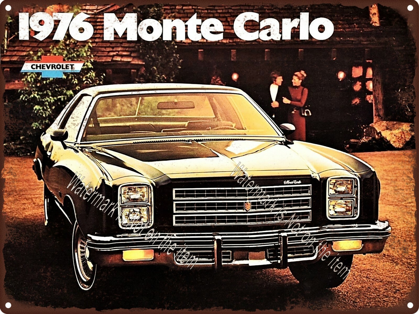 1976 CHEVROLET MONTE CARLO Garage Shop Metal Sign 9x12 1976 CHEVROLET MONTE CARLO Garage Shop Metal Sign 9x12