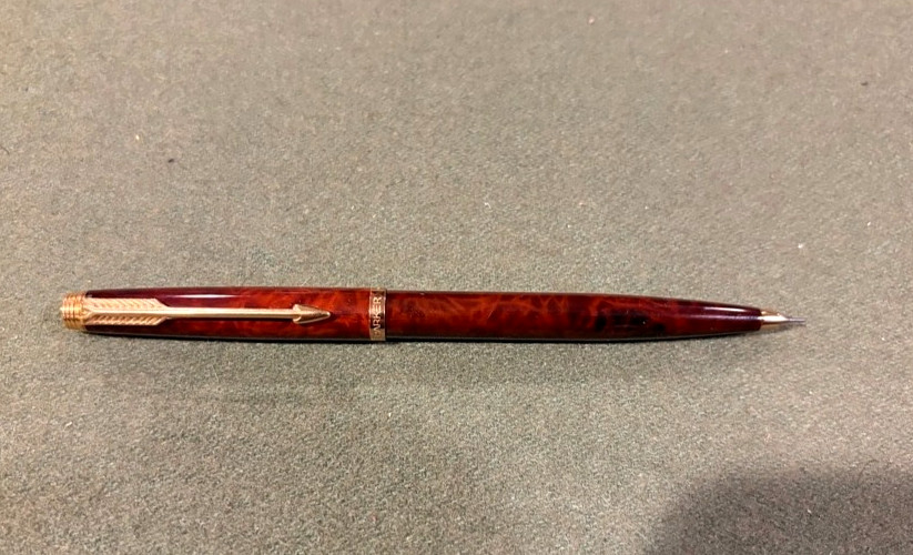 NOS Vintage Parker 180 Mechanical Pencil Jasper Red Lacquer 0.5mm France Unused