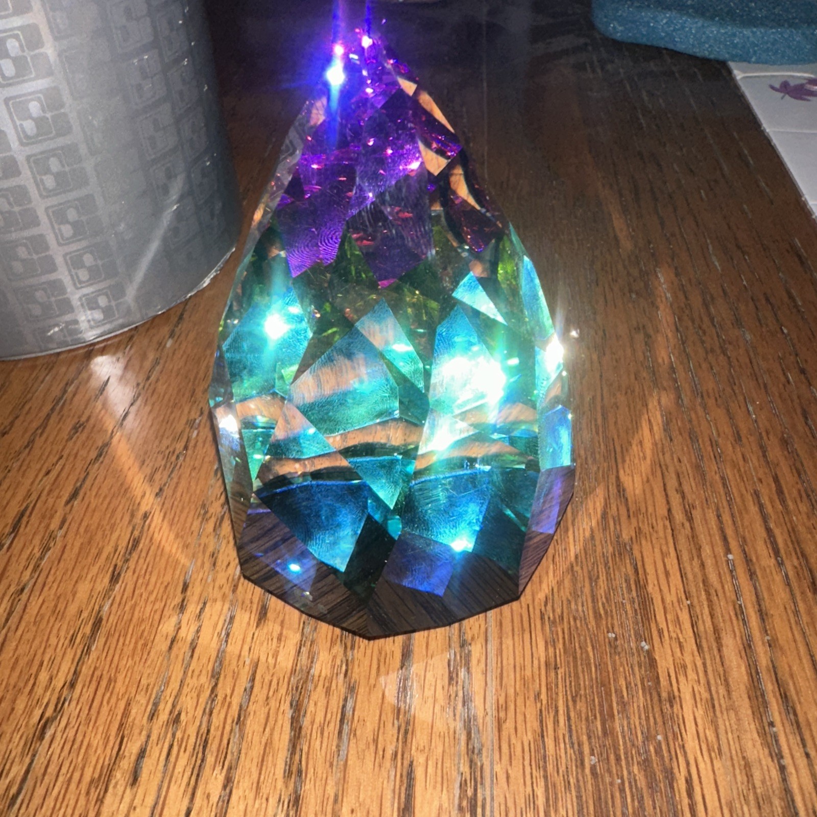 Swarovski©️ Diamond Rainbow Paperweight Heavy w/ Original Box & Felt Bottom RARE