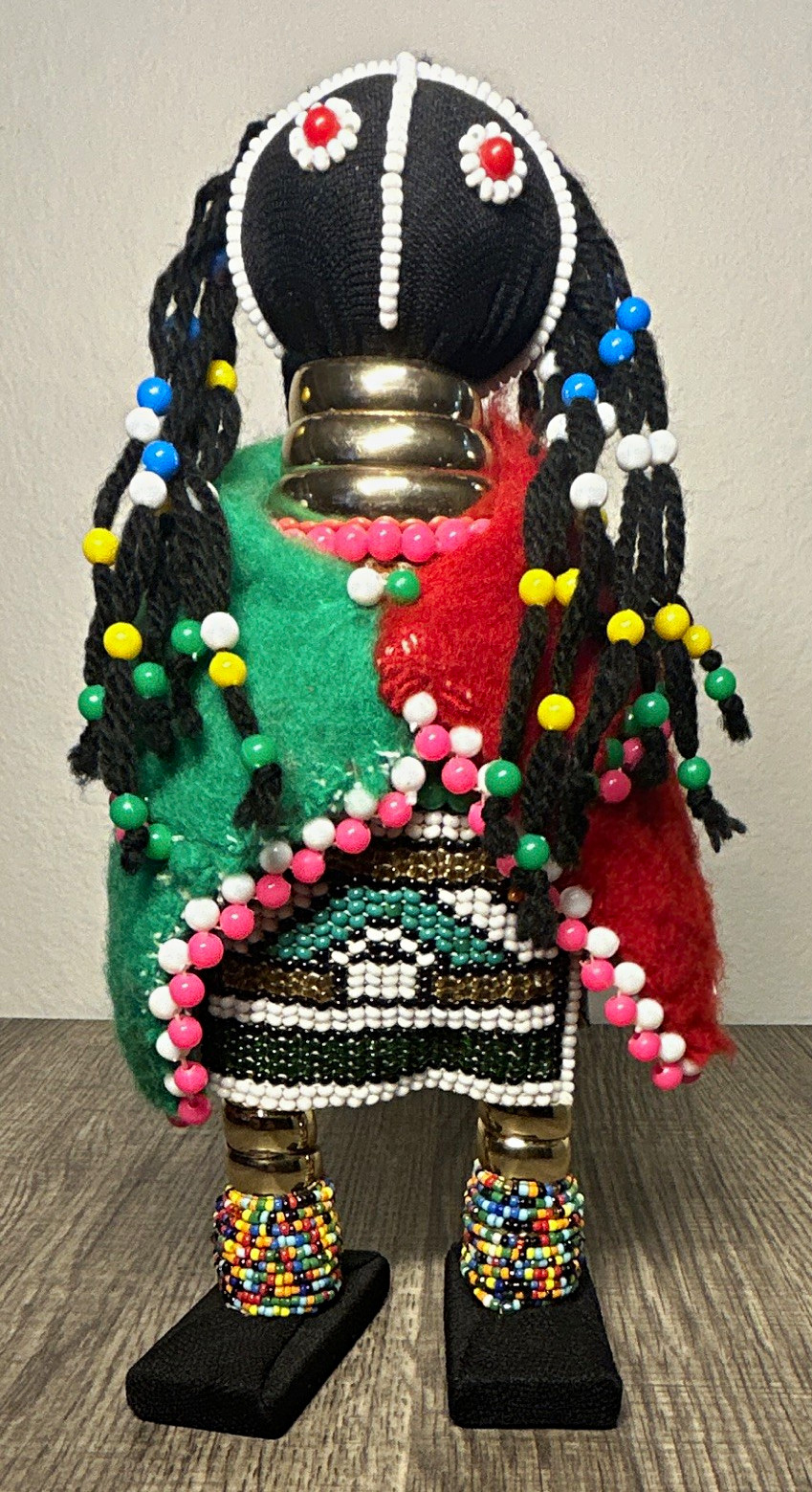 Vintage South African Ndebele Beaded Doll Tribal Folk Art Ceremonial Figurine 9” Vintage South African Ndebele Beaded Doll Tribal Folk Art Ceremonial Figurine 9”
