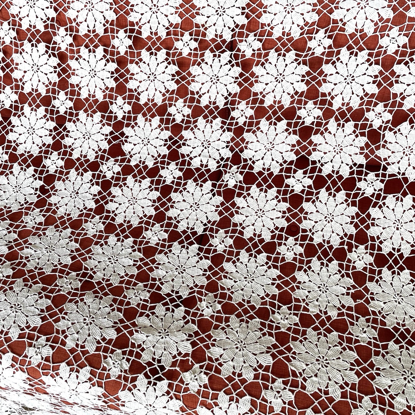 VTG Tennessee Large 72 X 94 Ecru Ivory Hand Crochet Lace Rectangle Tablecloth VTG Tennessee Large 72 X 94 Ecru Ivory Hand Crochet Lace Rectangle Tablecloth