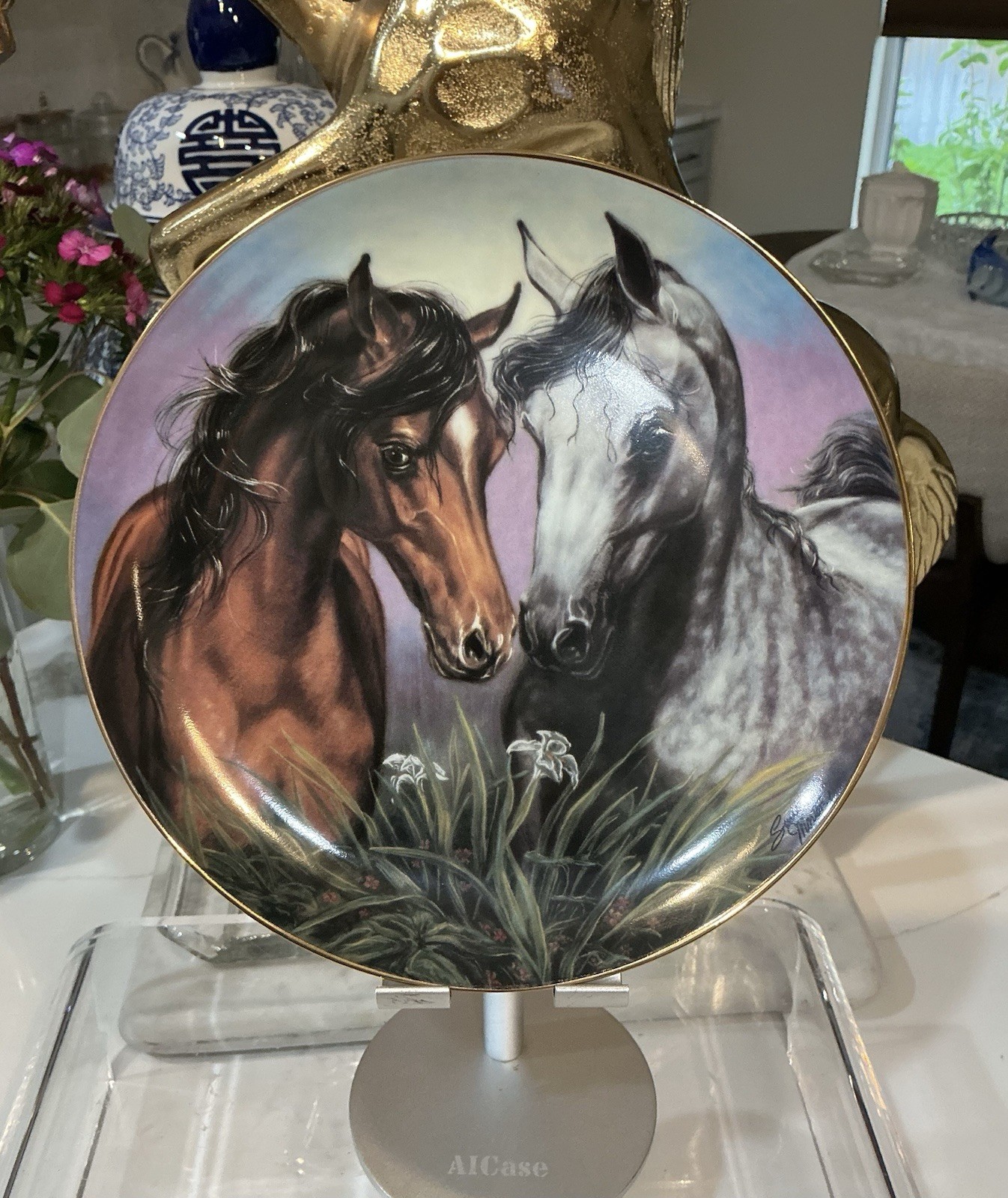 Danbury Mint 1993 Love Conquers All, Arabian Horse Collector Plate Susie Morton