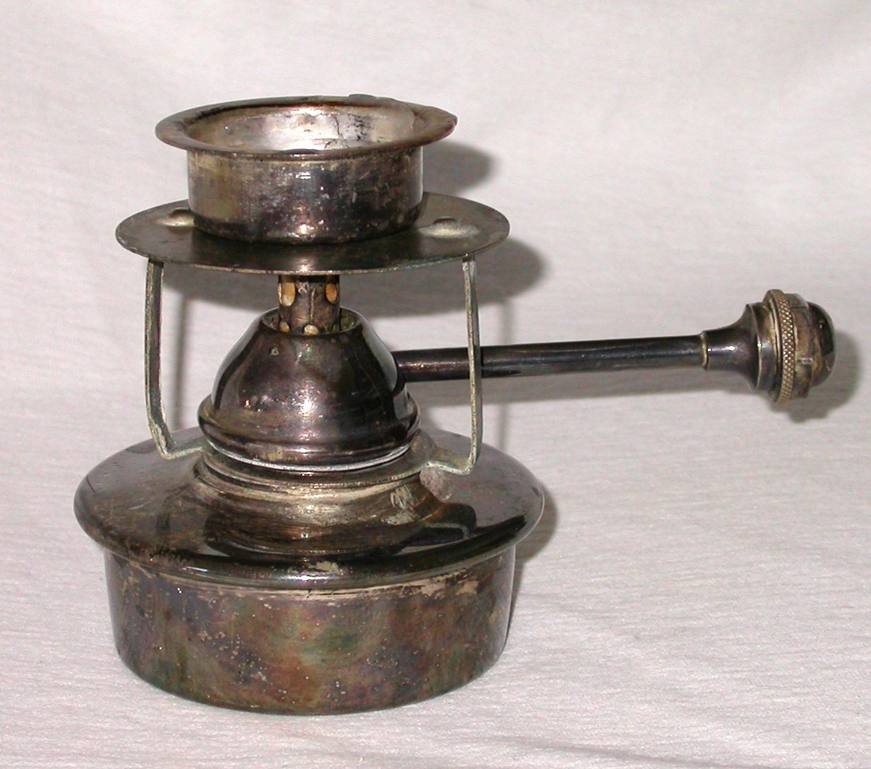 Vintage Silver Plate Chafing Dish Warmer Alcohol Burner w/ Wick & Votive Holder Vintage Silver Plate Chafing Dish Warmer Alcohol Burner w/ Wick & Votive Holder