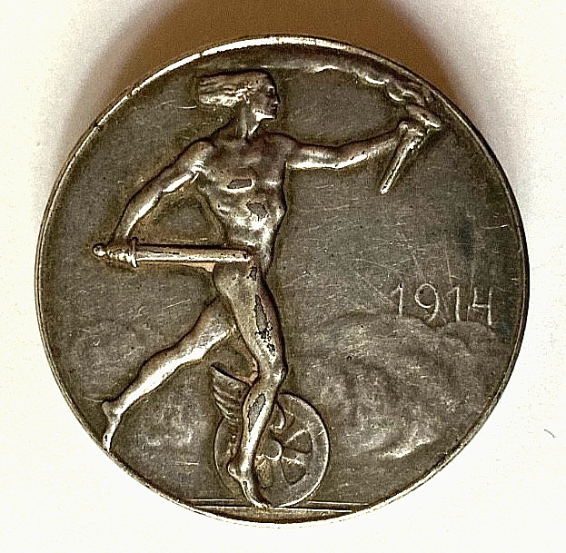 WWI 1916 German Eisenbahn Töchterhort Medal Pin Badge Kaiser Wilhelm II Quote