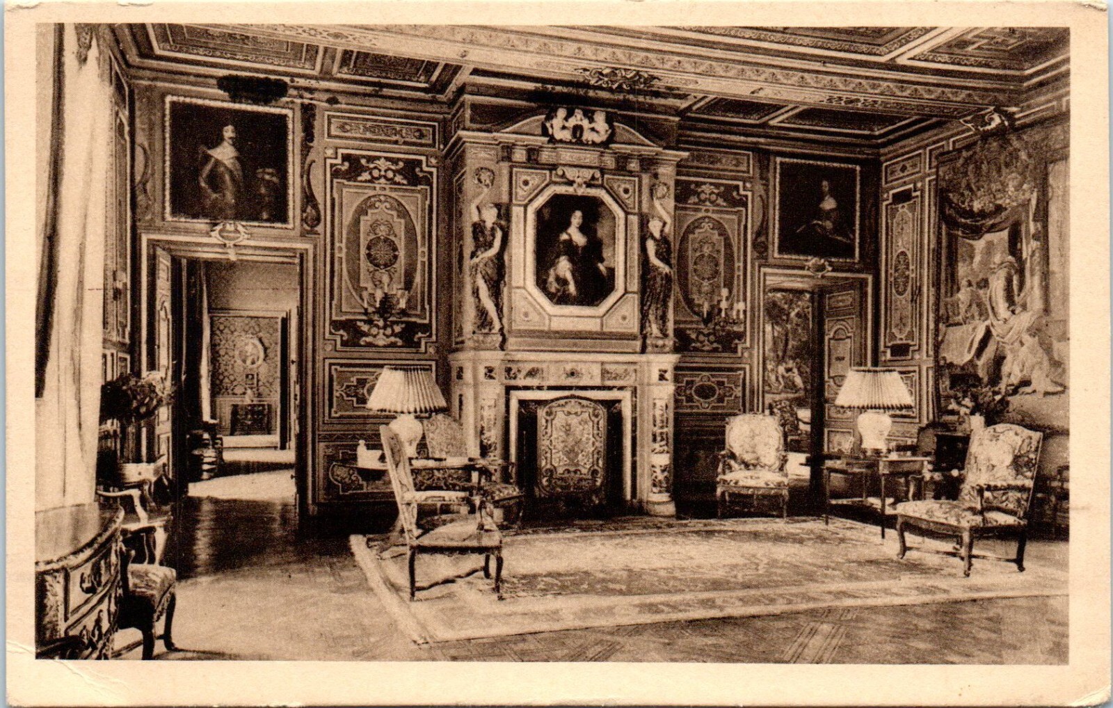 Chateau de Cheverny the Grand Salon, Cheverny, Loir-et-Cher, France Postcard Chateau de Cheverny the Grand Salon, Cheverny, Loir-et-Cher, France Postcard