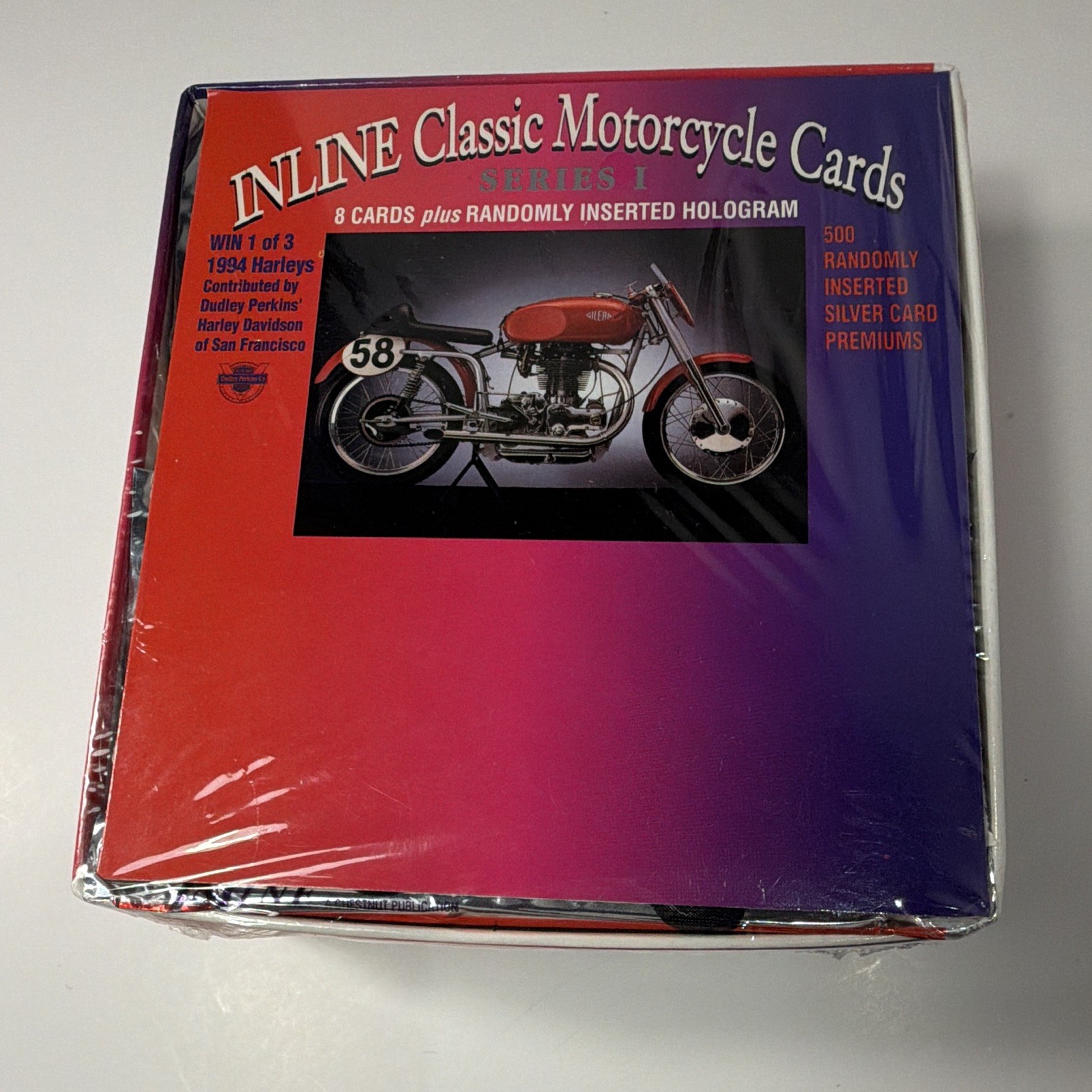 Vintage 1994 Classic Motorcycle Cards Series 1 Box 8 Cards Hologram