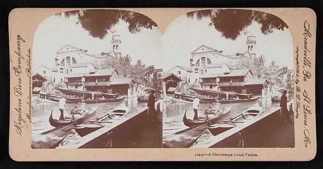 A picturesque canal, Venice Old Historic Photo A picturesque canal, Venice Old Historic Photo