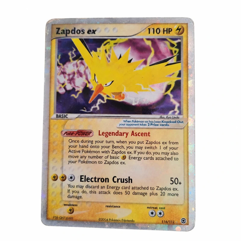 Vintage Pokemon Zapdos ex 116/112 EX FireRed & LeafGreen Holo 2004 English