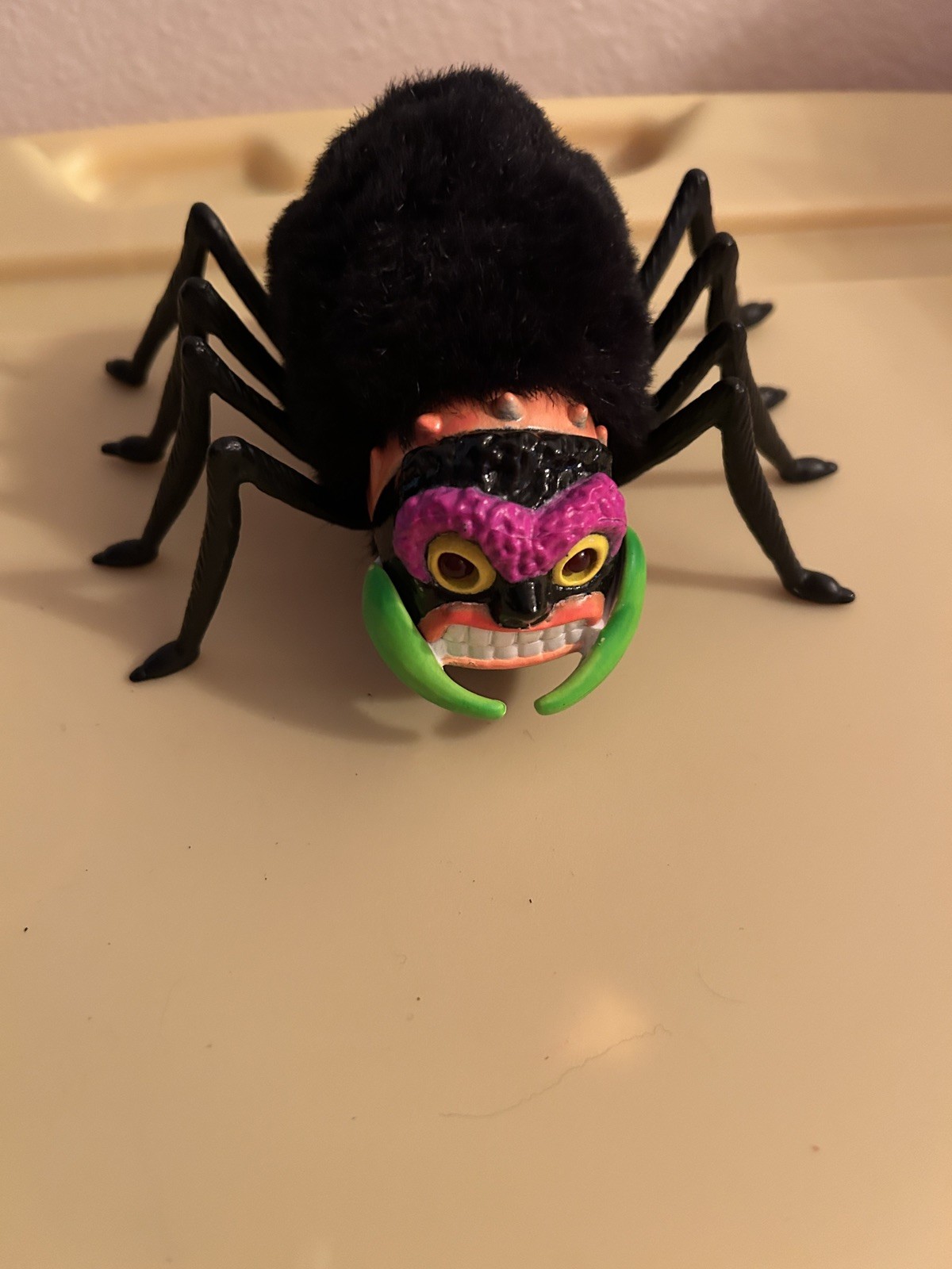 Vintage 1993 Trendmasters Light-Up Halloween Fuzzy Spider Toy