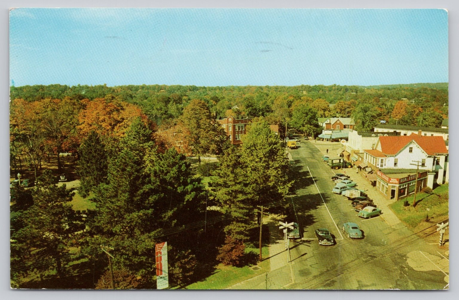 Westwood NJ 1962 Aerial View Washington Ave The Trust Company Building Postcard Westwood NJ 1962 Aerial View Washington Ave The Trust Company Building Postcard