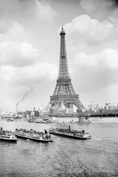 Old Photo France World Fair Of 1889 Paris The Eiffel Tower And The Seine