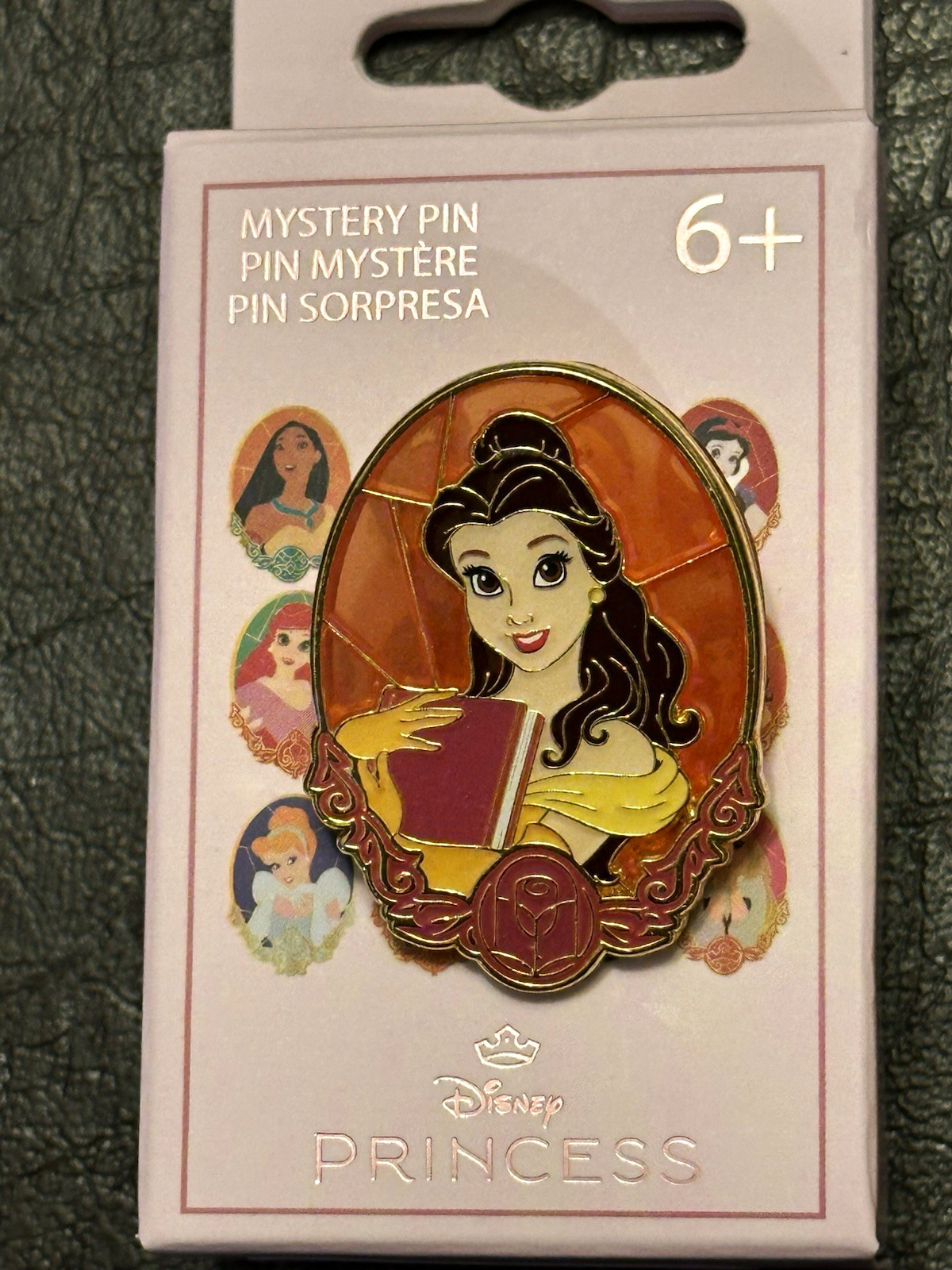 Disney Princess Stained Glass Mystery Pin - Belle Beauty & The Beast Enamel Pin