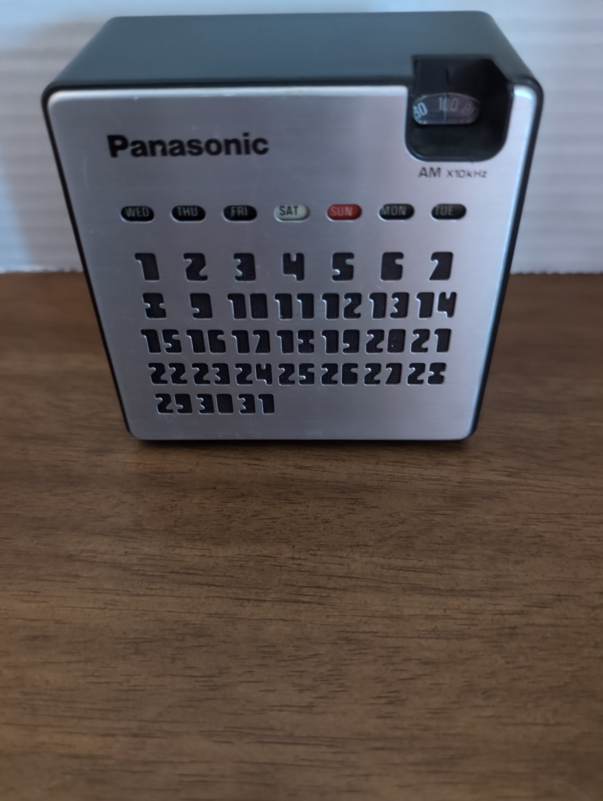 Vintage 70's Panasonic R-77 AM Radio With Perpetual Calendar