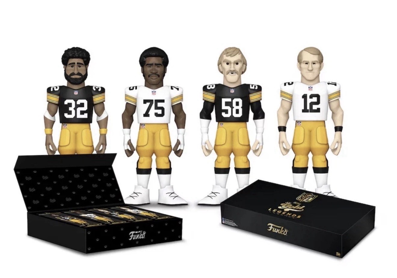 Funko Gold Legends NFL Pittsburgh Steelers Limited Edition 4-Pack Vinyl Figures Funko Gold Legends NFL Pittsburgh Steelers Limited Edition 4-Pack Vinyl Figures