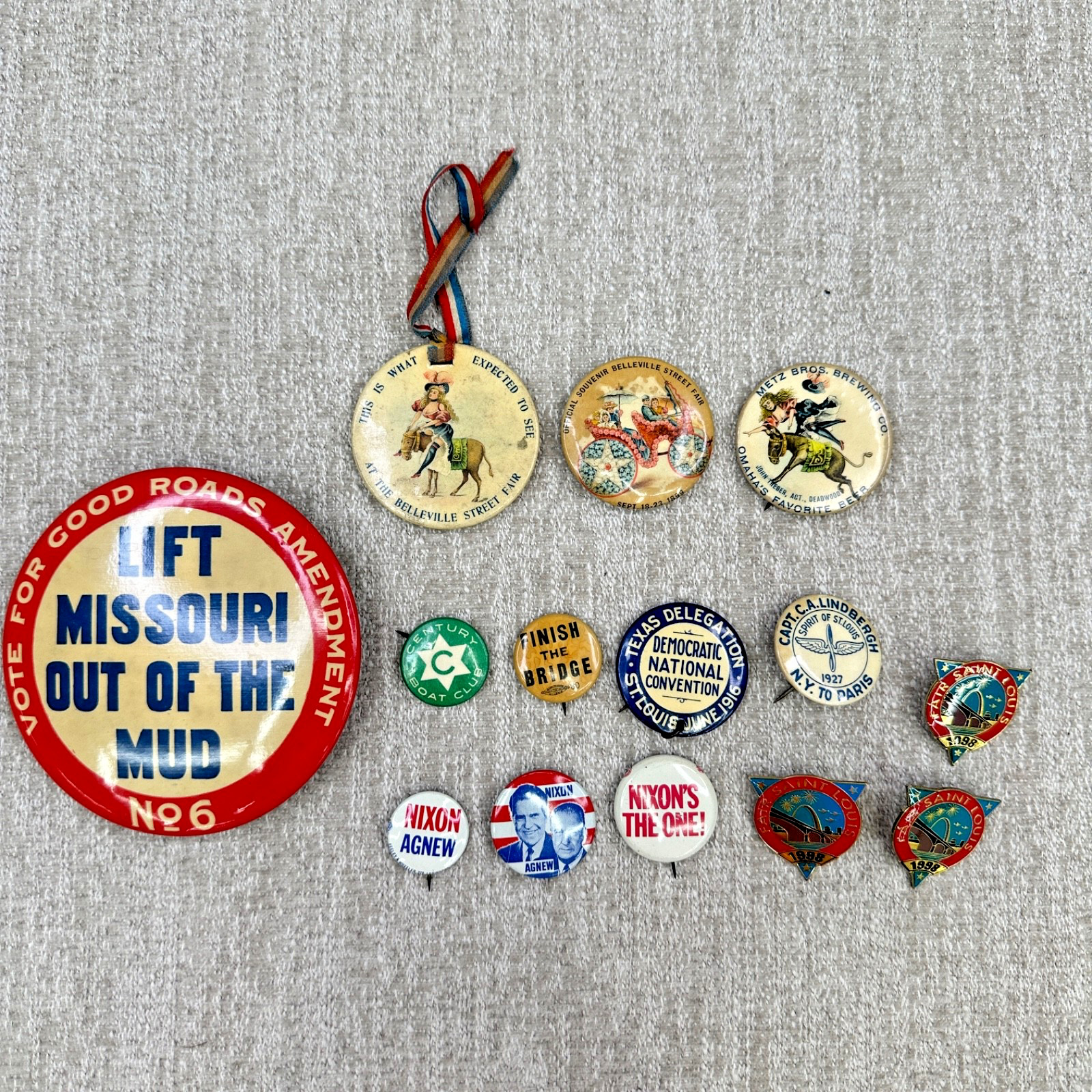 Nice Lot Of 14 Antique / Vintage Political Buttons 1800's 1900's Nice Lot Of 14 Antique / Vintage Political Buttons 1800's 1900's