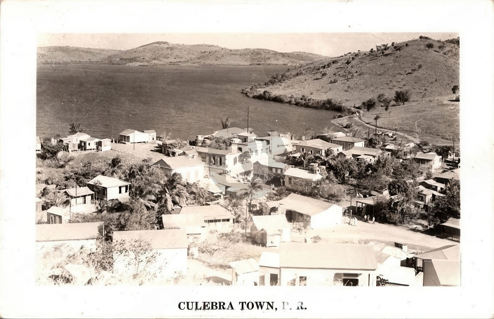 Culebra Town Puerto Rico Caribbean 1930s RPPC Photo Postcard COPY Culebra Town Puerto Rico Caribbean 1930s RPPC Photo Postcard COPY