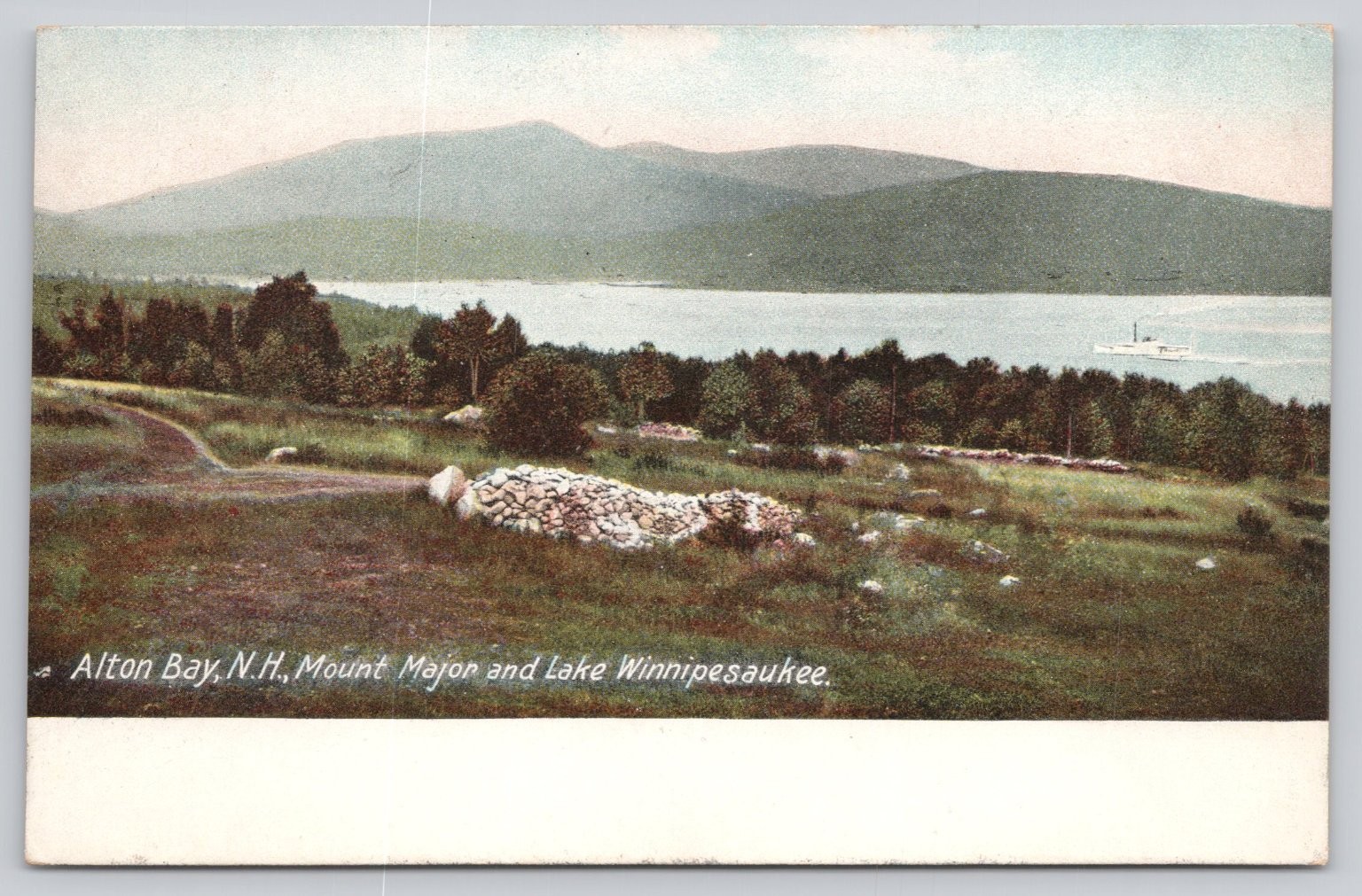 Alton Bay NH Mount Major Lake Winnipesaukee Hugh C. Leighton Postcard Alton Bay NH Mount Major Lake Winnipesaukee Hugh C. Leighton Postcard
