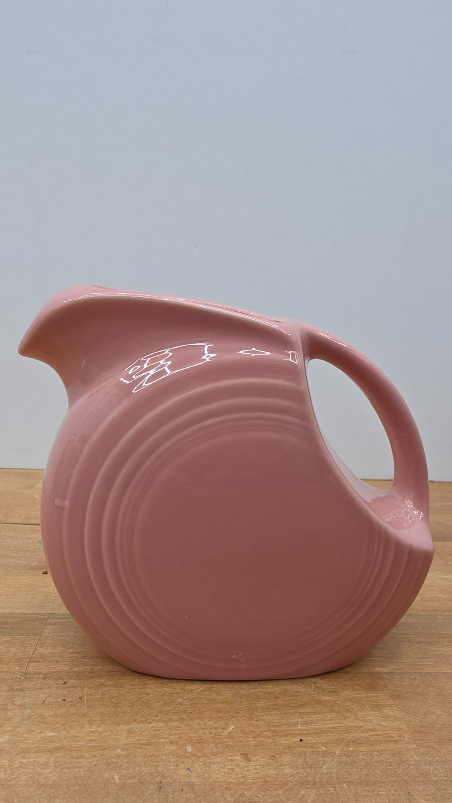 Retired FiestaWare Fiesta Vintage Large Disc Pitcher Pink Rose
