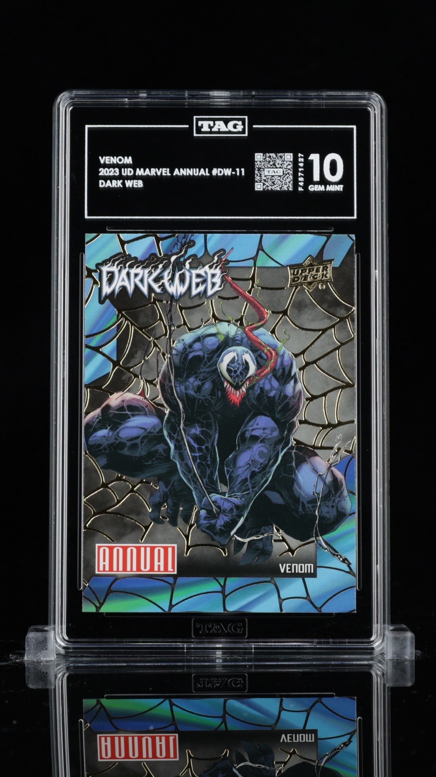 2023-24 Upper Deck Marvel Annual Venom DARK WEB #DW-11 TAG 10 2023-24 Upper Deck Marvel Annual Venom DARK WEB #DW-11 TAG 10