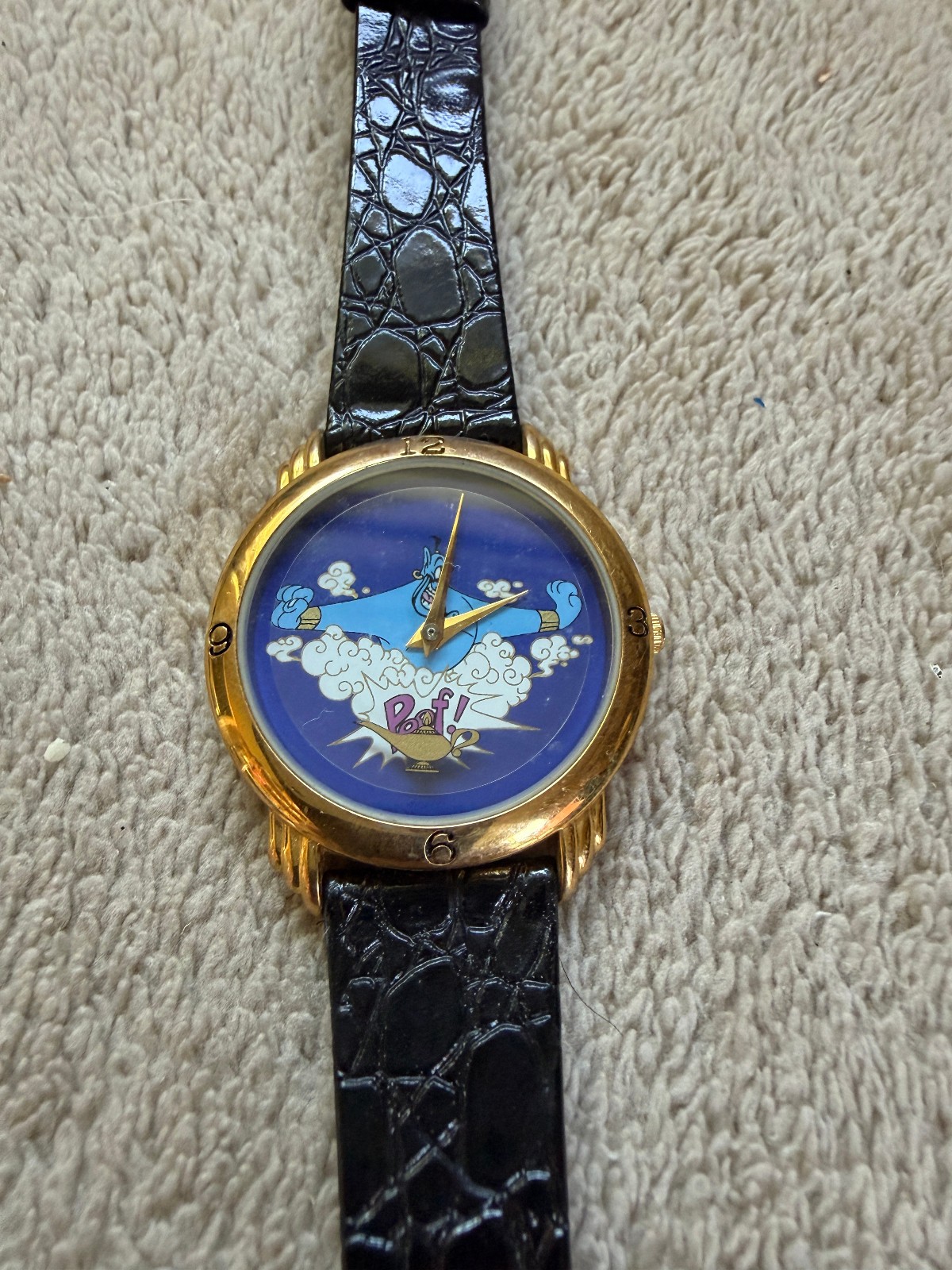 Disney Aladdin Genie Watch “Poof” Limited Edition Watch 1990’s Needs Battery Disney Aladdin Genie Watch “Poof” Limited Edition Watch 1990’s Needs Battery