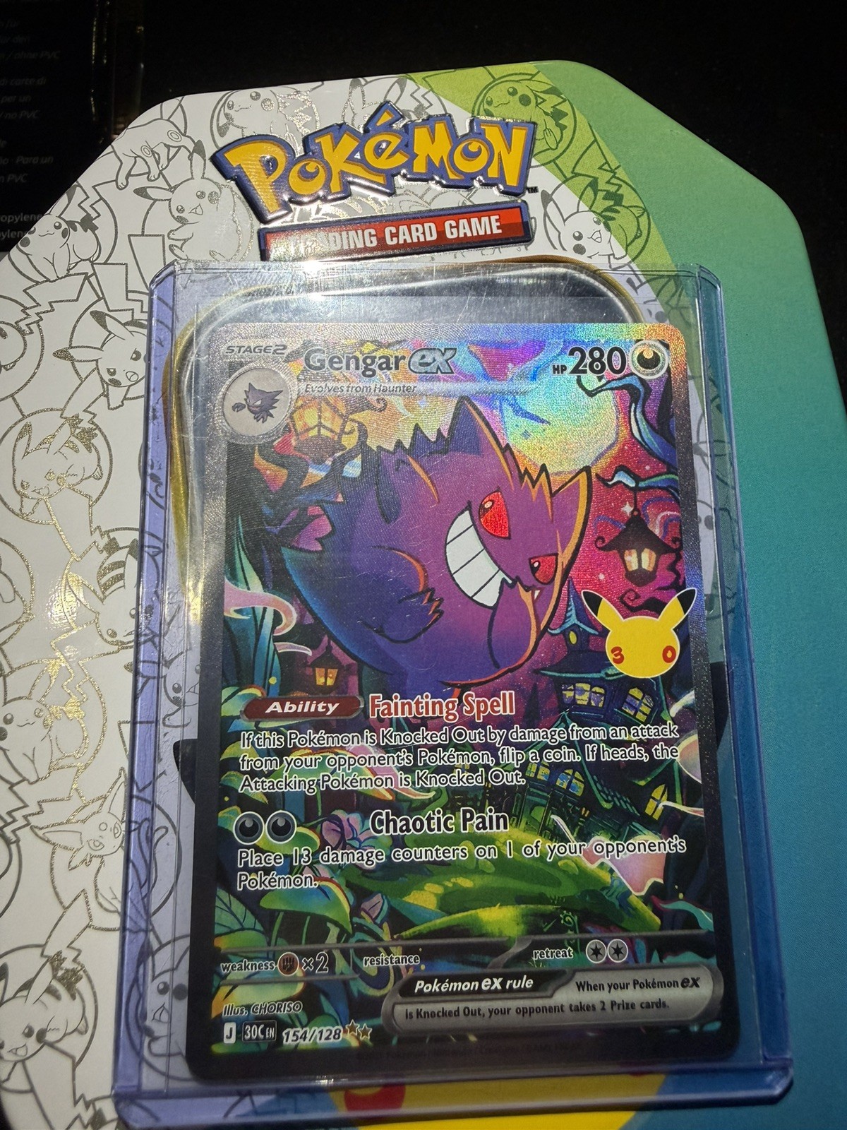 Gengar ex 154/128 30th Anniversary Celebrations Pokemon Card SIR NM Pack Fresh Gengar ex 154/128 30th Anniversary Celebrations Pokemon Card SIR NM Pack Fresh