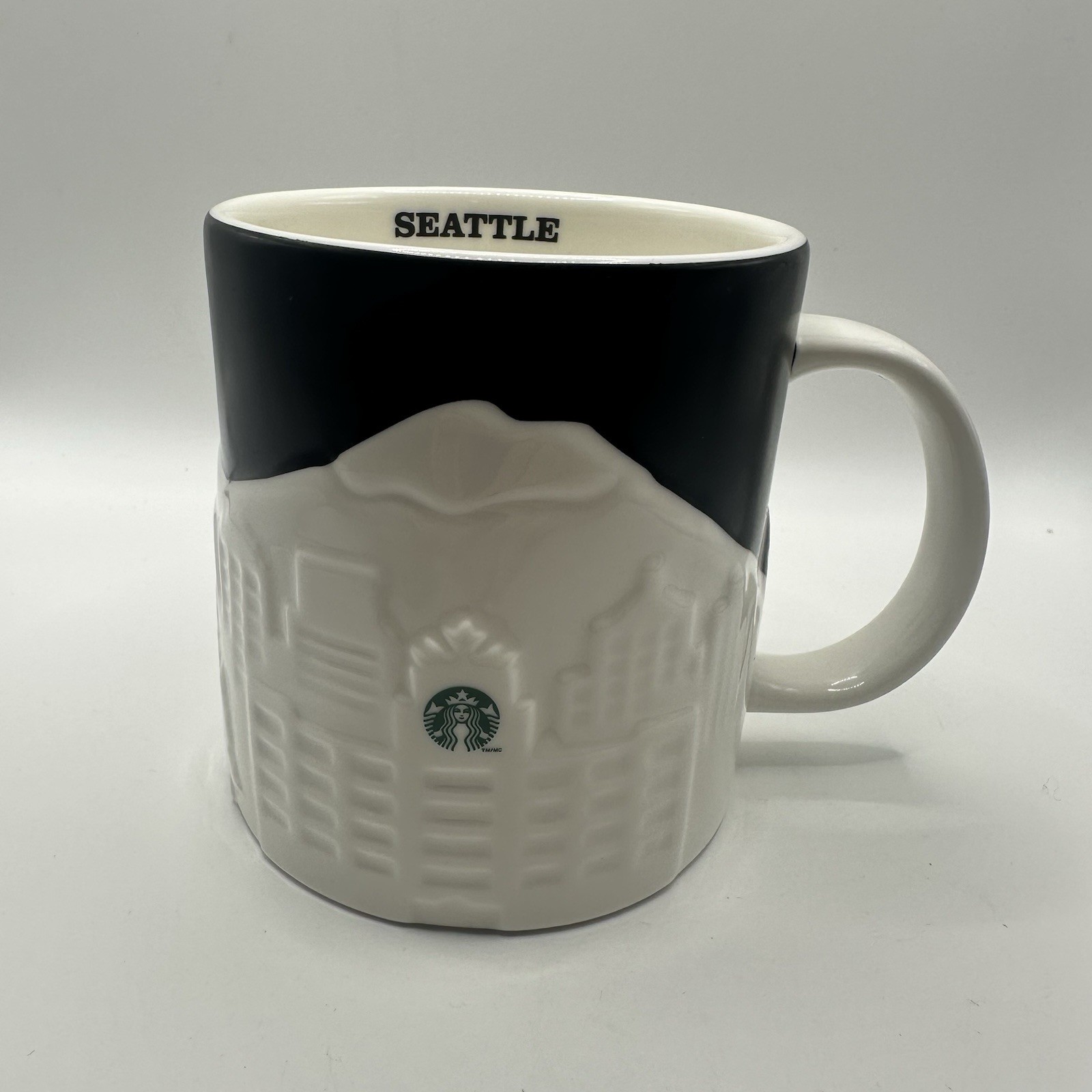 Starbucks 2012 SEATTLE Mug Collector Series Relief Skyline Space Needle Ferry