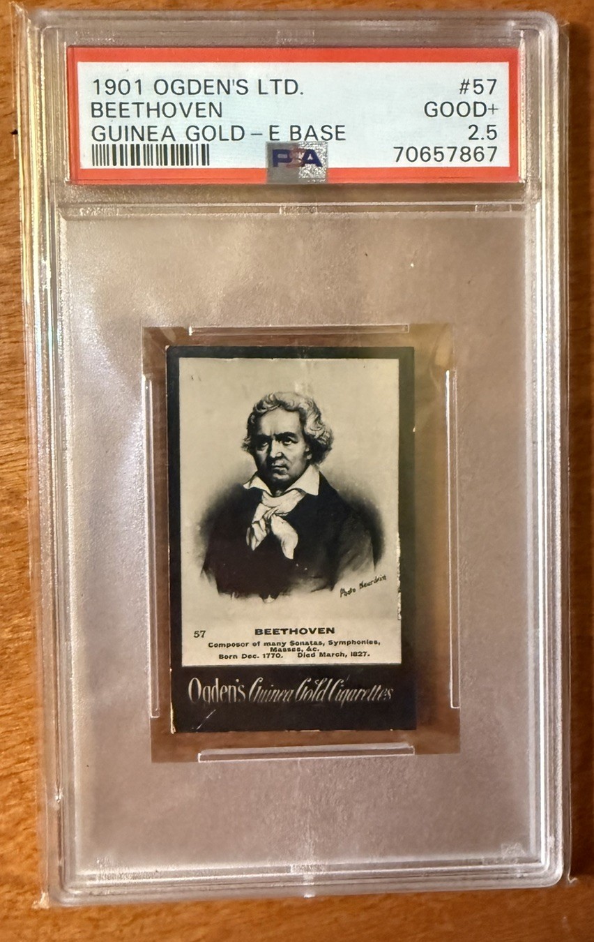 1901 Ogden's Ltd. Guinea Gold #57 BEETHOVEN PSA 2.5 POP 1 1901 Ogden's Ltd. Guinea Gold #57 BEETHOVEN PSA 2.5 POP 1