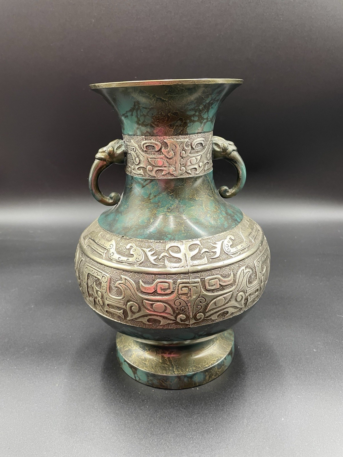Rare Antique Japanese Bronze Takaoka Vessel 10