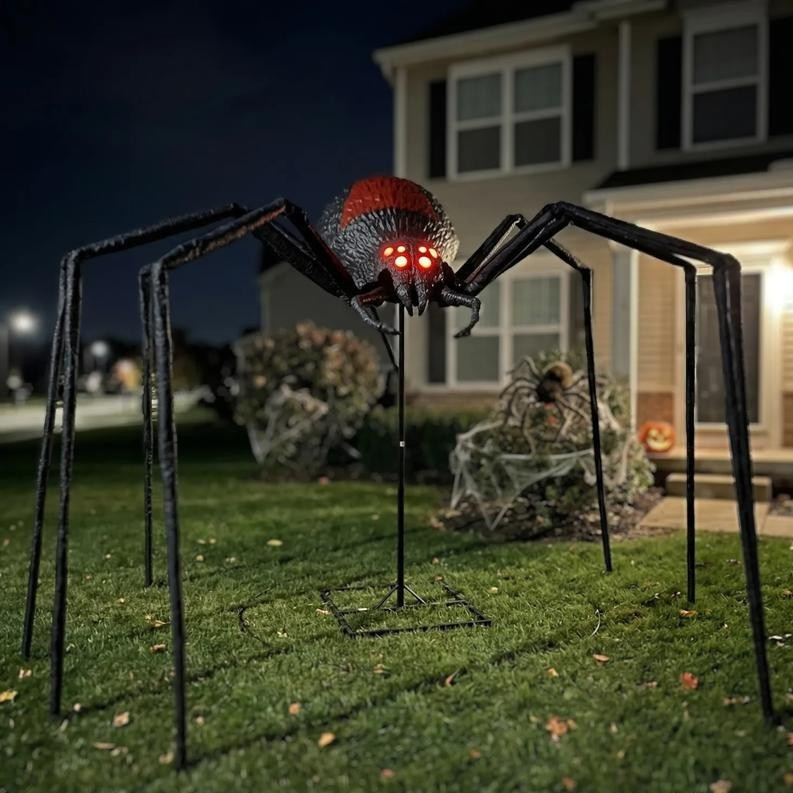 8 Ft Black Widow Spider Halloween Decoration, Large Outdoor Spooky Prop 8 Ft Black Widow Spider Halloween Decoration, Large Outdoor Spooky Prop