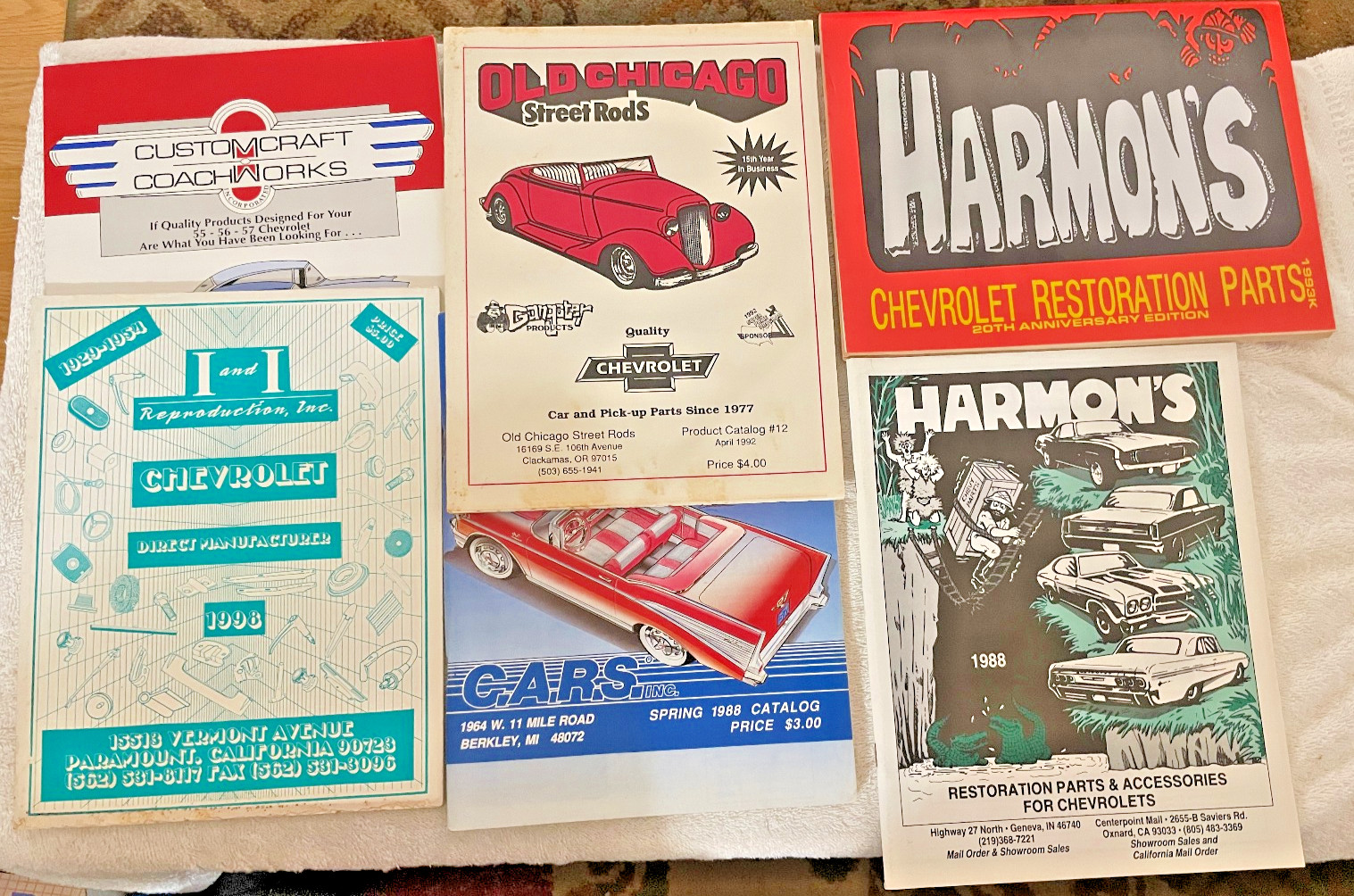 6 VTG 1980s-90s Classic Chevrolet Custom Restoration Parts Reference Catalog Lot