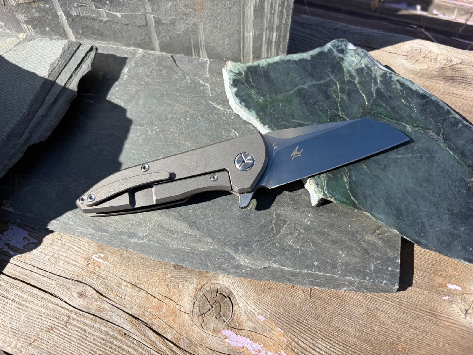 TWOSUN TS85-D2 Titanium frame lock rare New unused, rare, flipper knife TWOSUN TS85-D2 Titanium frame lock rare New unused, rare, flipper knife