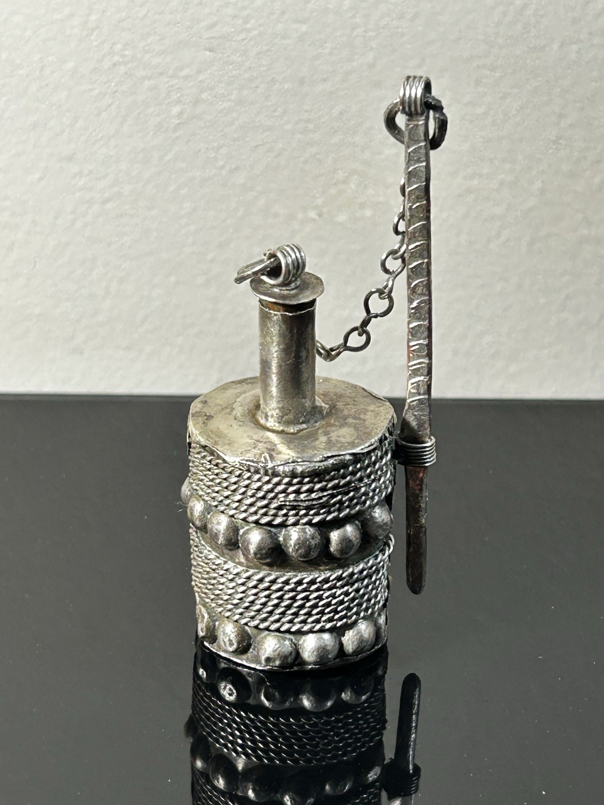 Antique Handmade Yemeni Bedouin Kohl Pot Jar African Yemeni Persian