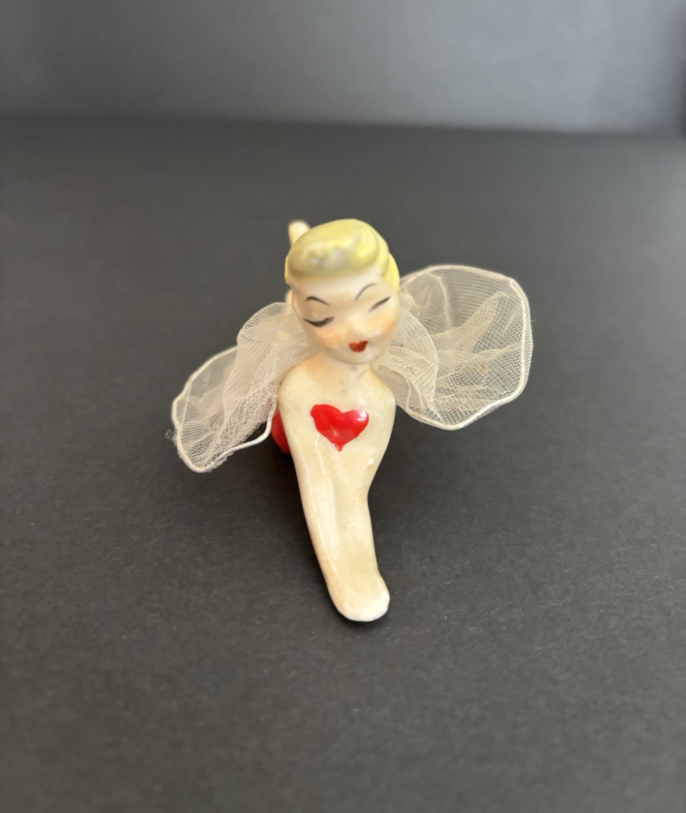 Vintage Wales Japan Mesh Wing Pixie Fairy Tinker Bell Style Miniature Figurine Vintage Wales Japan Mesh Wing Pixie Fairy Tinker Bell Style Miniature Figurine