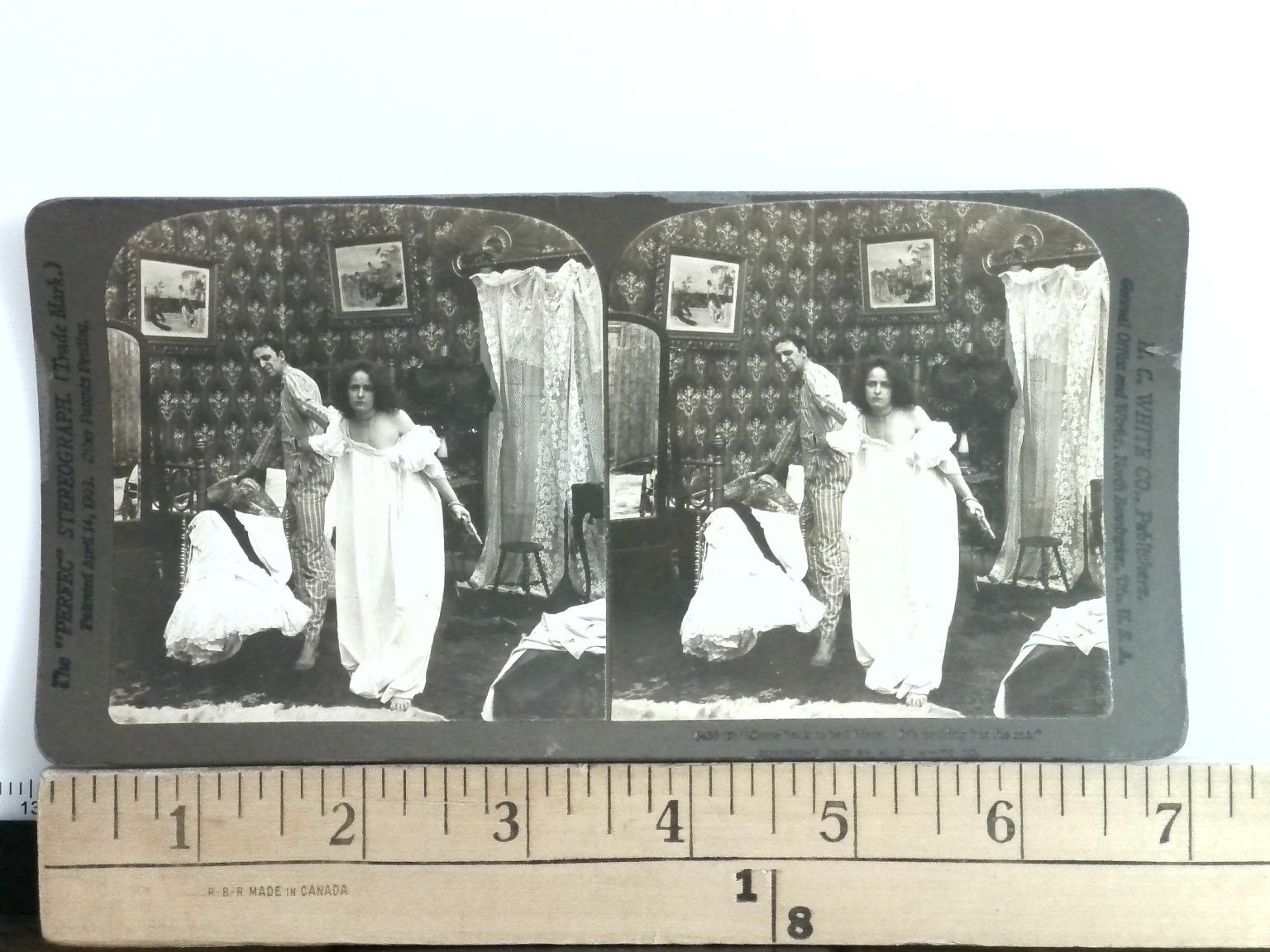 Dramatic Stereoview The Perfect Stereograph M.C. White Co. 1903 Dramatic Stereoview The Perfect Stereograph M.C. White Co. 1903