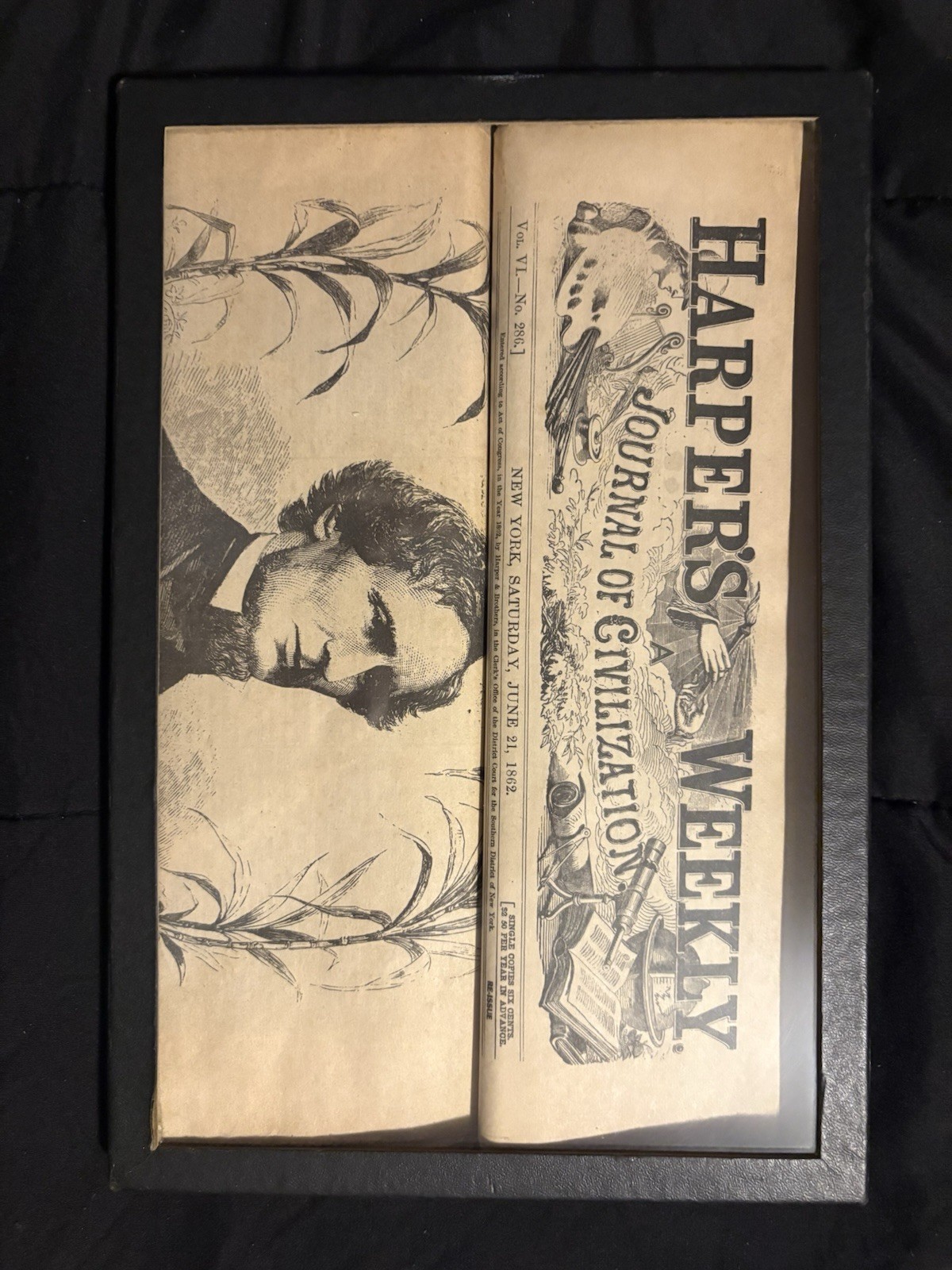 Antique News Paper Harpers weekly New York June 21, 1862 Antique News Paper Harpers weekly New York June 21, 1862
