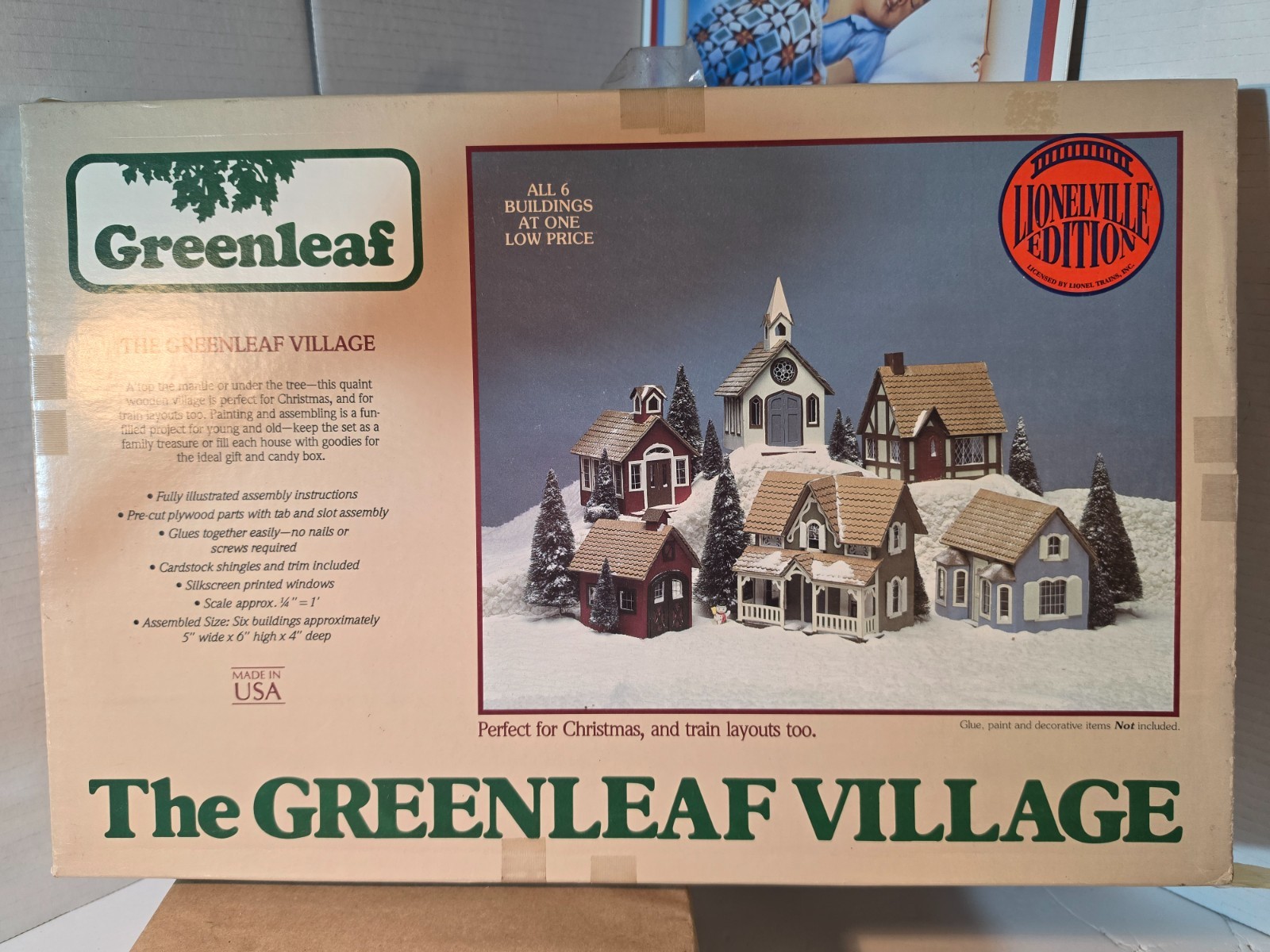 The Greenleaf Village #8106 Lionel Edition 6 Buildings Train Layout Christmas The Greenleaf Village #8106 Lionel Edition 6 Buildings Train Layout Christmas