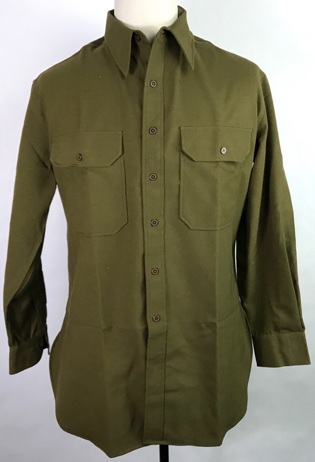 WWII US ARMY INFANTRY M1937 M37 COMBAT FIELD WOOL SHIRT-SIZE 6 (52-54R)