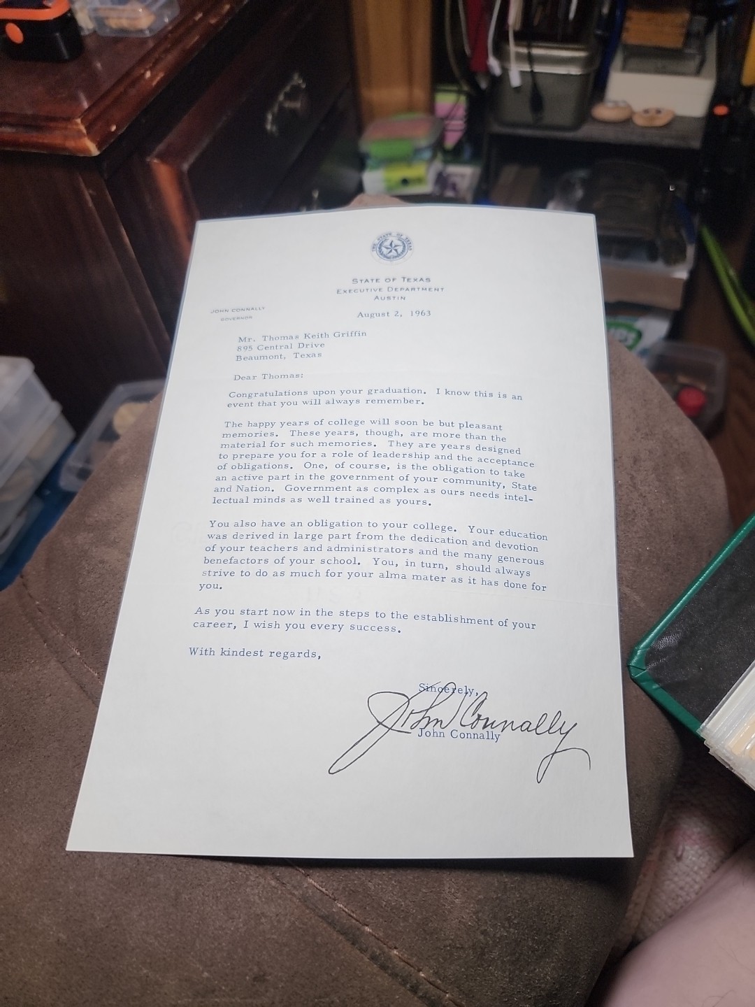 John Connally Signed As Governor Of Texas, 1963