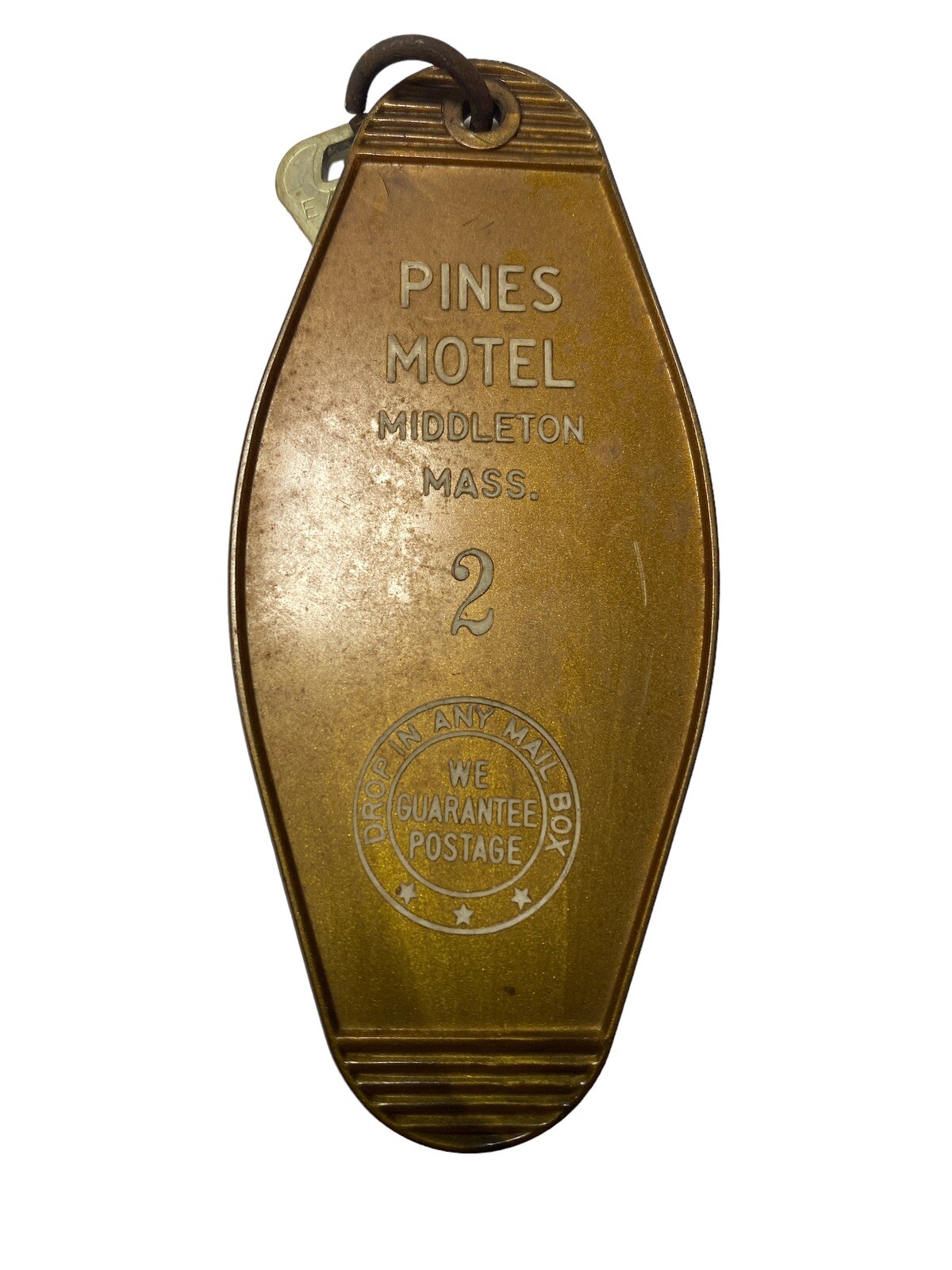 Vintage Pines Motel Room Key & Fob Middleton Mass #2 Vintage Pines Motel Room Key & Fob Middleton Mass #2