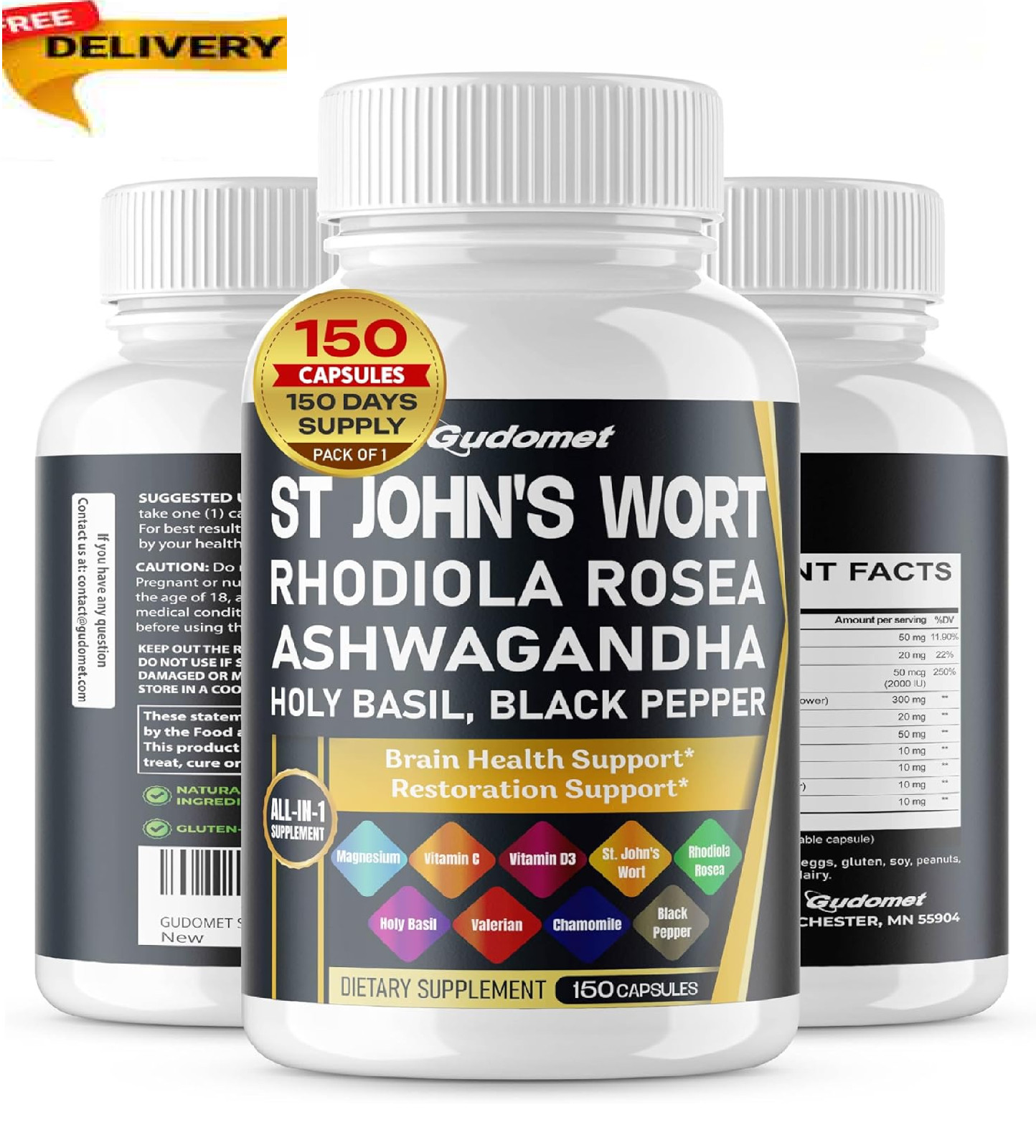 St. John\'s Wort Rhodiola Rosea Ashwagandha Holy Basil Valerian Chamomile Black P St. John\'s Wort Rhodiola Rosea Ashwagandha Holy Basil Valerian Chamomile Black P