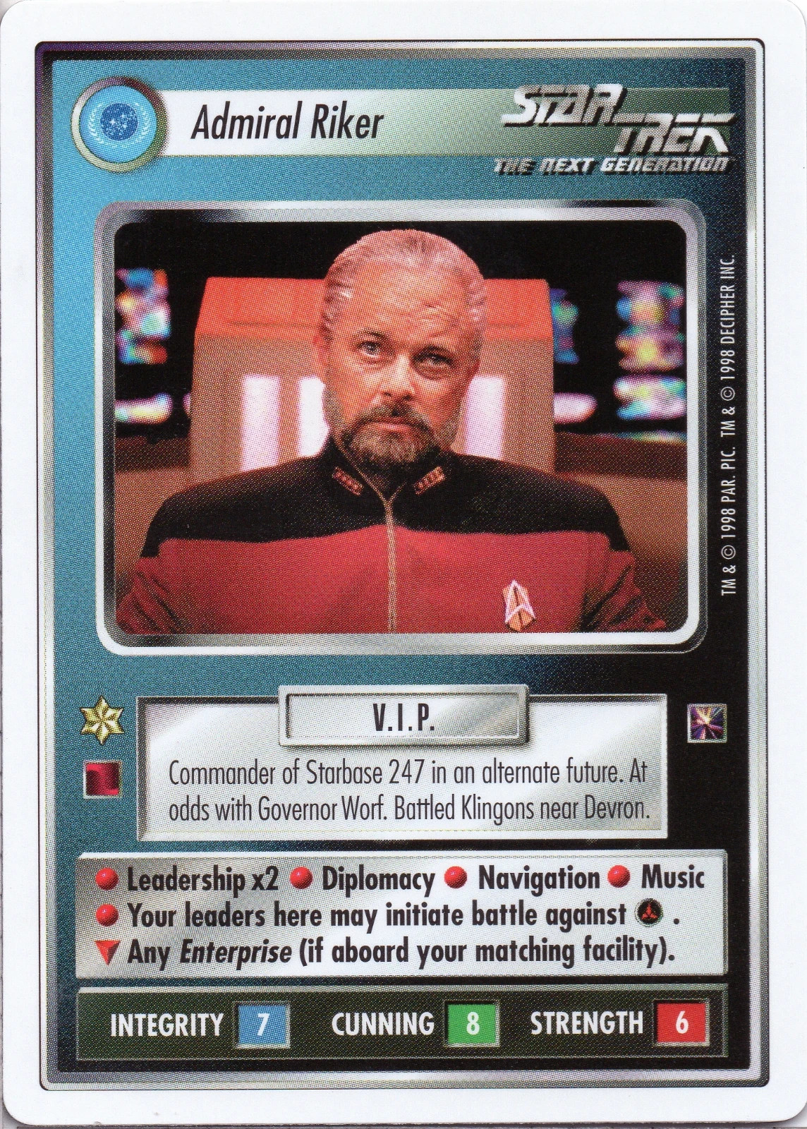 Star Trek CCG - The Dominion - Admiral Riker