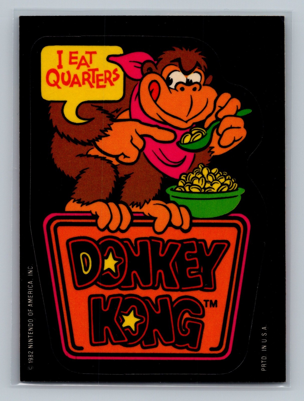 1982 Topps Nintendo Donkey Kong - I Eat Quarters Luigi Rookie (RC) - NM-MT
