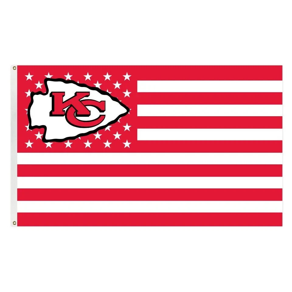 Kansas City Chiefs American FLAG 3X5 Banner American Football NFL Double Sided