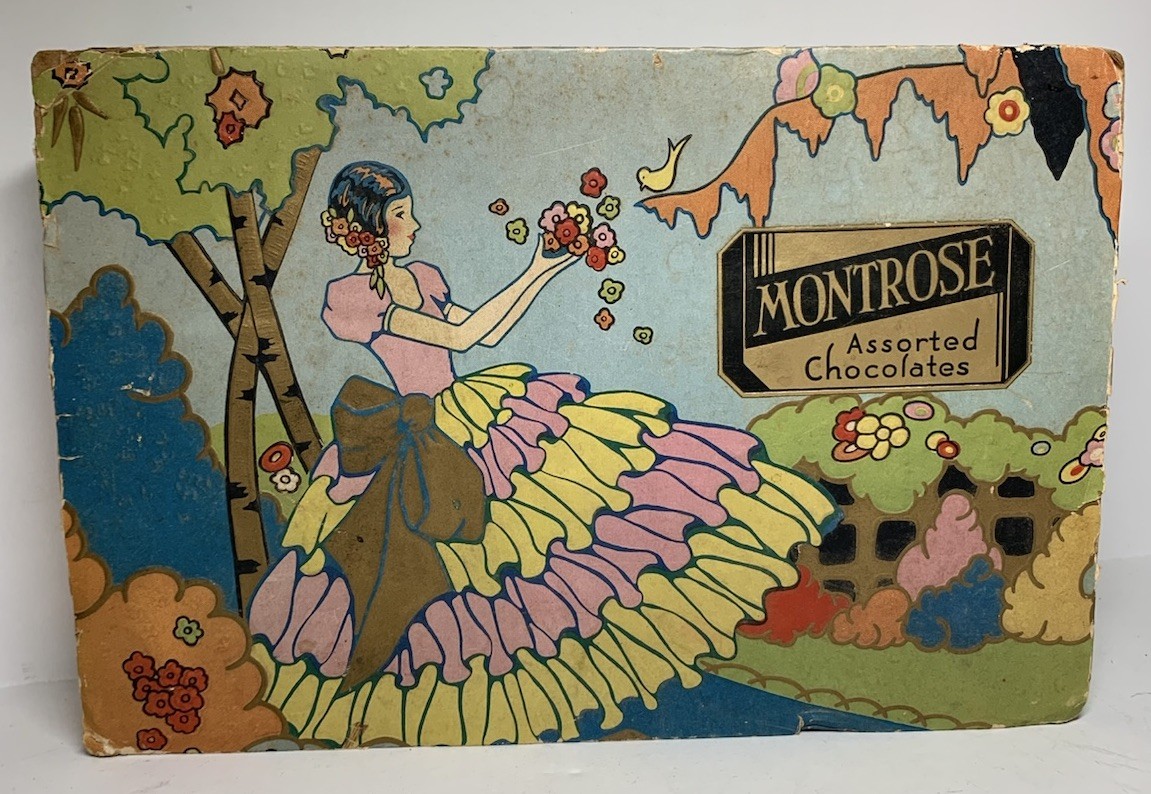 Vintage Montrose Chocolate Box Southern Belle Food Advertising Collectible