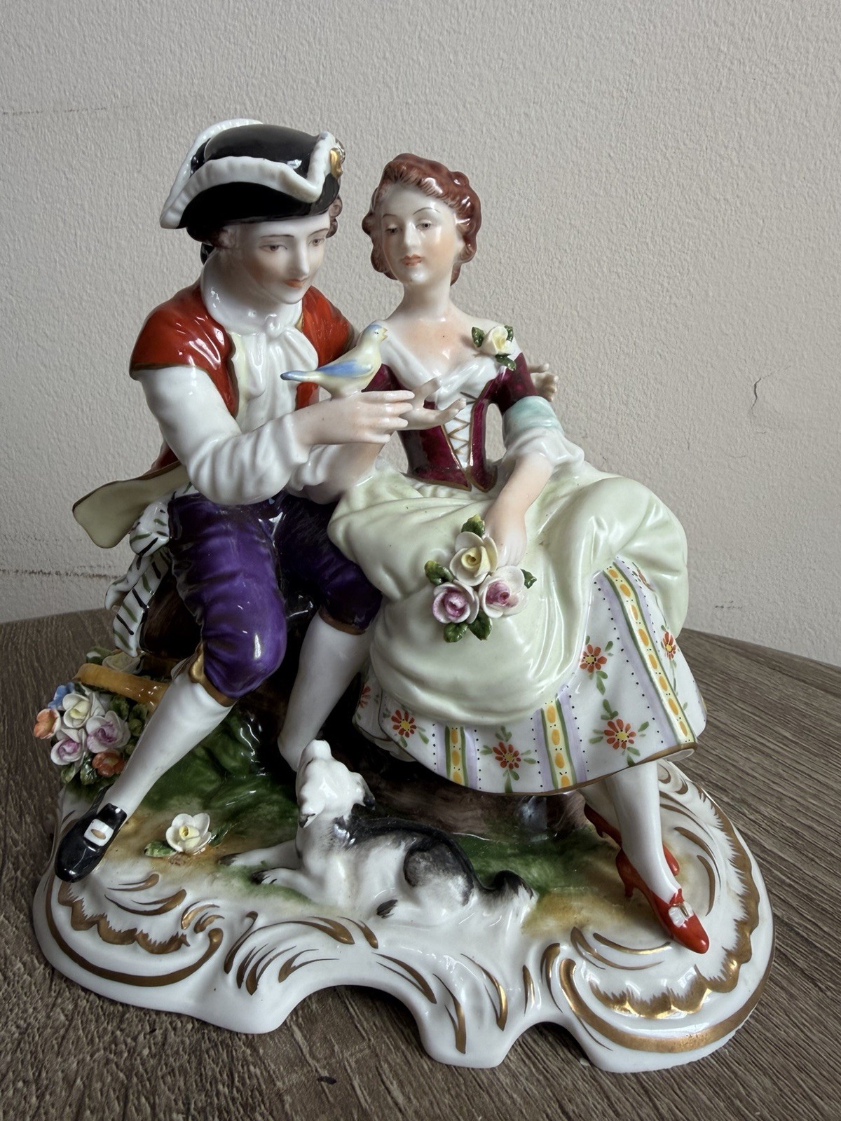 Vintage Rudolf Kammer Porcelain Figure, Courting Couple