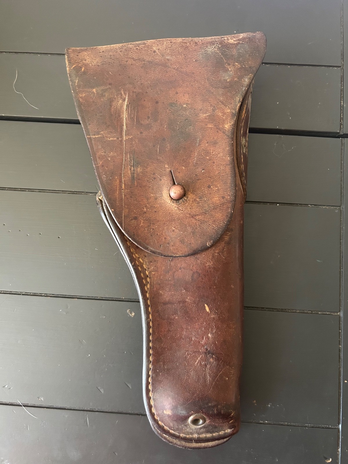 WWII WW2 BOYT 44 US Colt M1911 Brown Leather Holster M1916